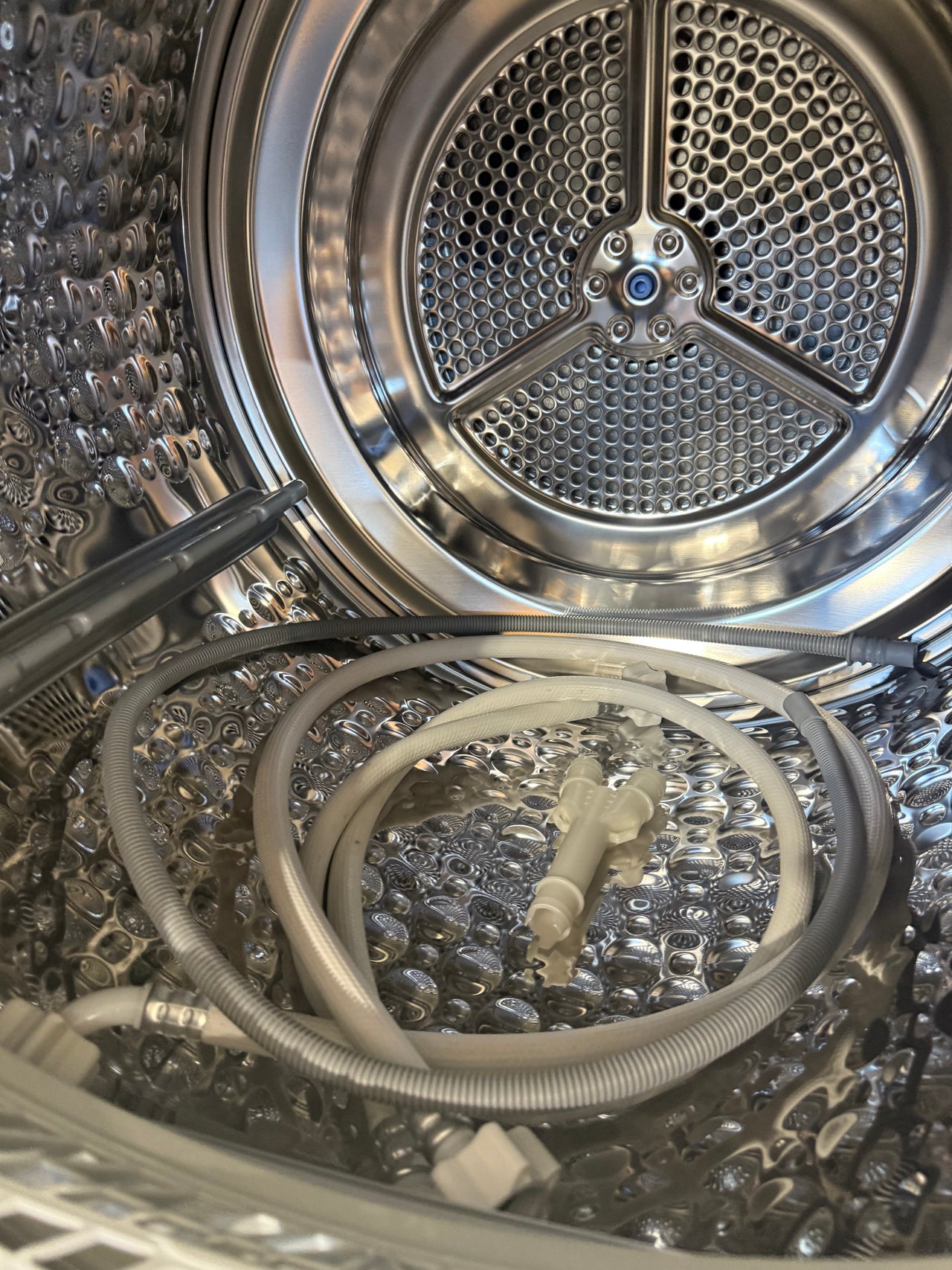 LG 12kg/9kg WashTower All-In-One Stacked Washer Dryer Forest Green and Beige WWT-1209FGB - Second Hand Appliances Geebung