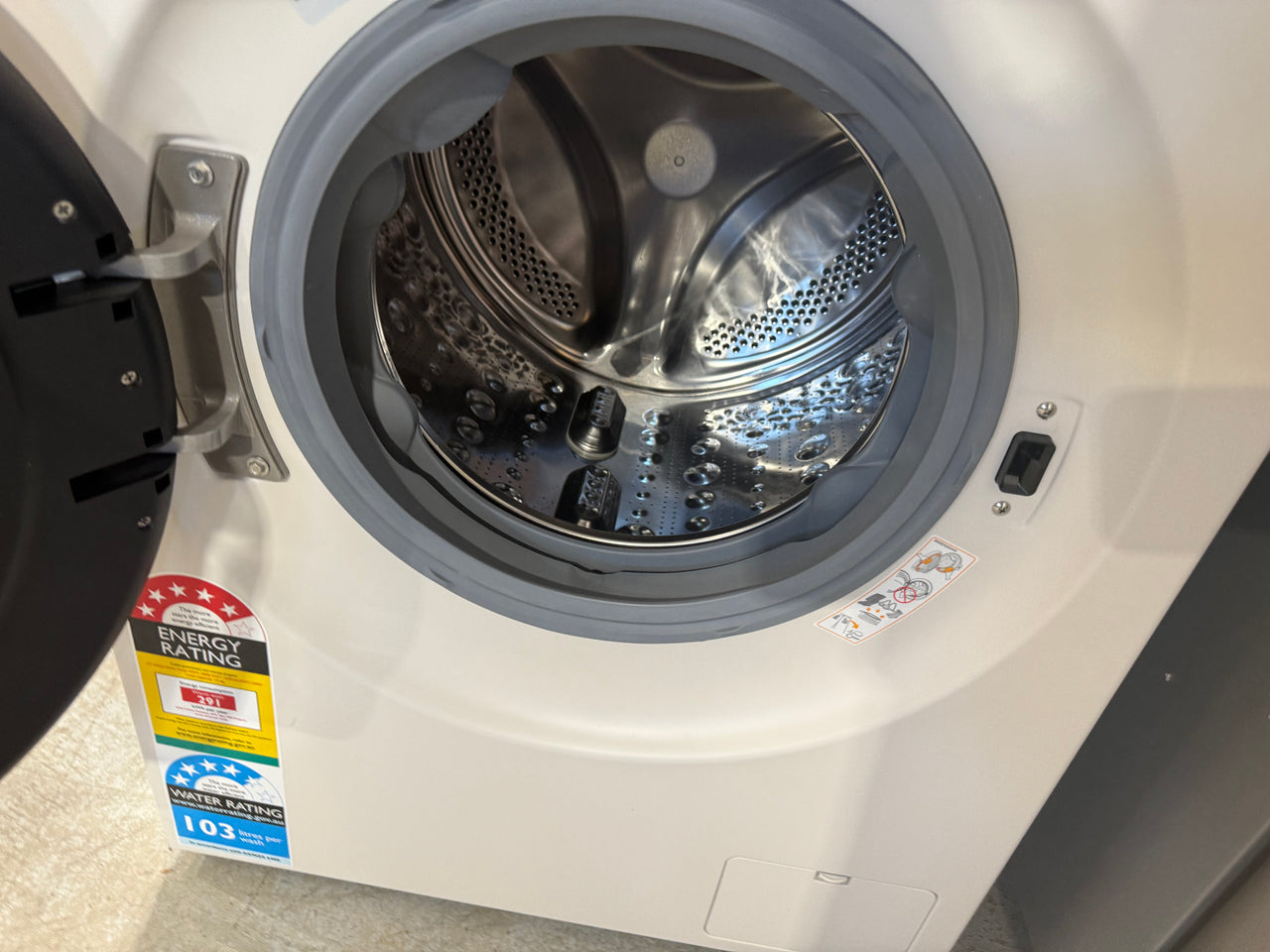 LG 12kg/9kg WashTower All-In-One Stacked Washer Dryer Forest Green and Beige WWT-1209FGB - Second Hand Appliances Geebung