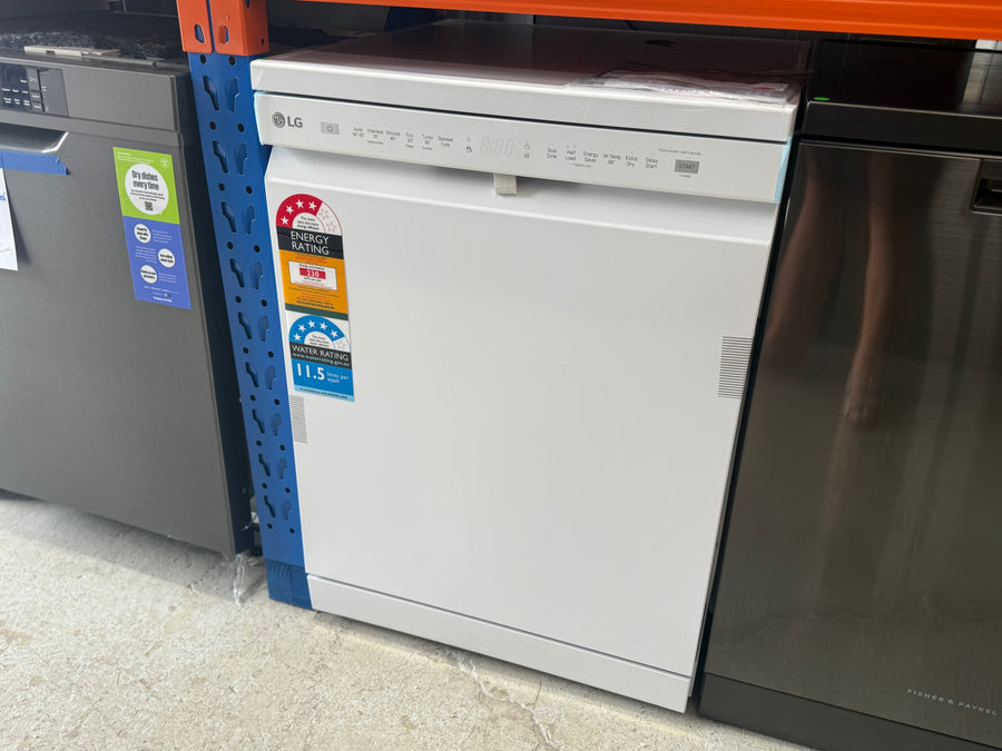 LG XD5B14WH QuadWash 14-Place Setting Freestanding Dishwasher – White - Second Hand Appliances Geebung