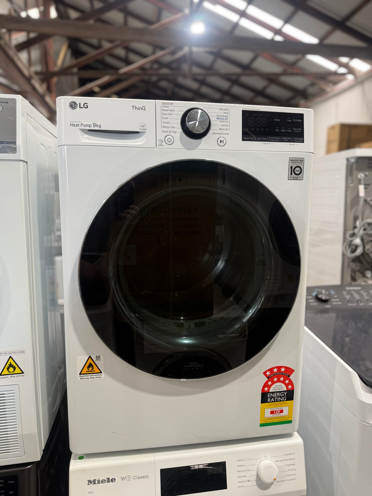 Laundry Package/Factory second 10kg Washing Machine WV9-1410W + 9kg Heat Pump Dryer DVH9-09W - Second Hand Appliances Geebung