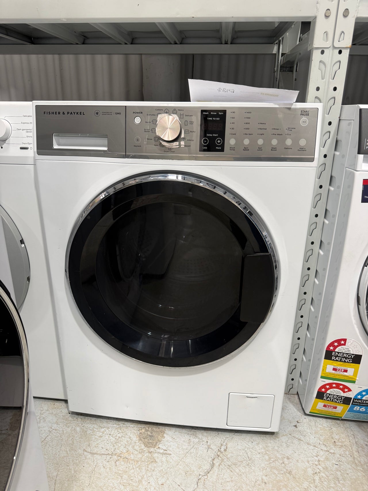 Laundry Package/Factory second Fisher&Paykel 12kg front loader washing machine WH1260P1 + 9kg Fisher&Paykel Heat Pump Dryer DH9060P2 - Second Hand Appliances Geebung