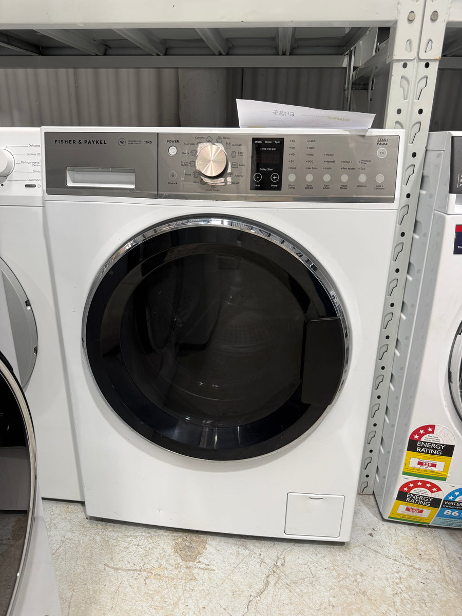 Laundry Package/Factory second Fisher&Paykel 12kg front loader washing machine WH1260P1 + 9kg Fisher&Paykel Heat Pump Dryer DH9060P2 - Second Hand Appliances Geebung