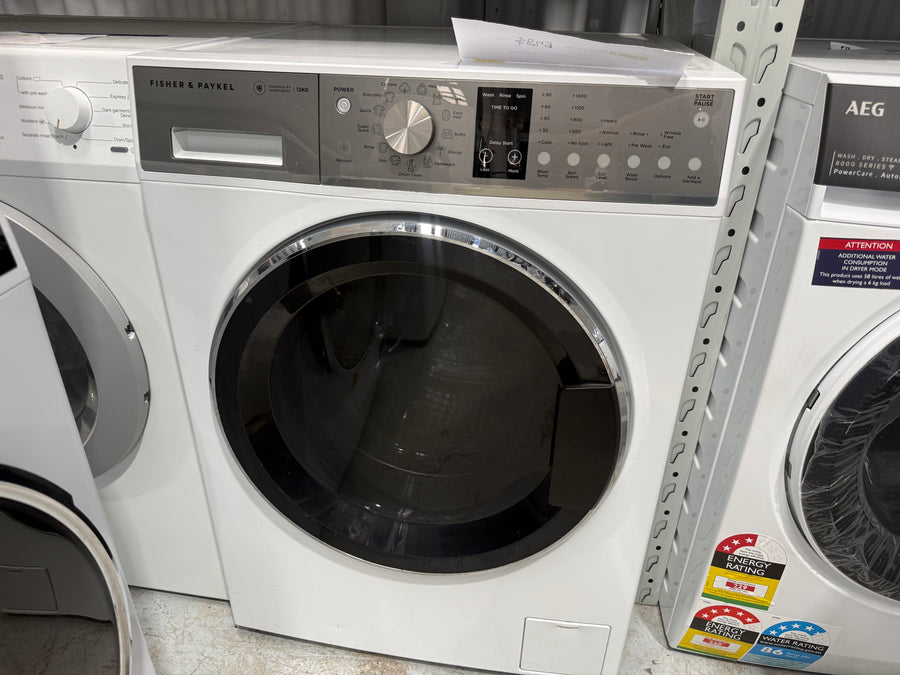 Laundry Package/Factory second Fisher&Paykel 12kg front loader washing machine WH1260P1 + 9kg Fisher&Paykel Heat Pump Dryer DH9060P2 - Second Hand Appliances Geebung