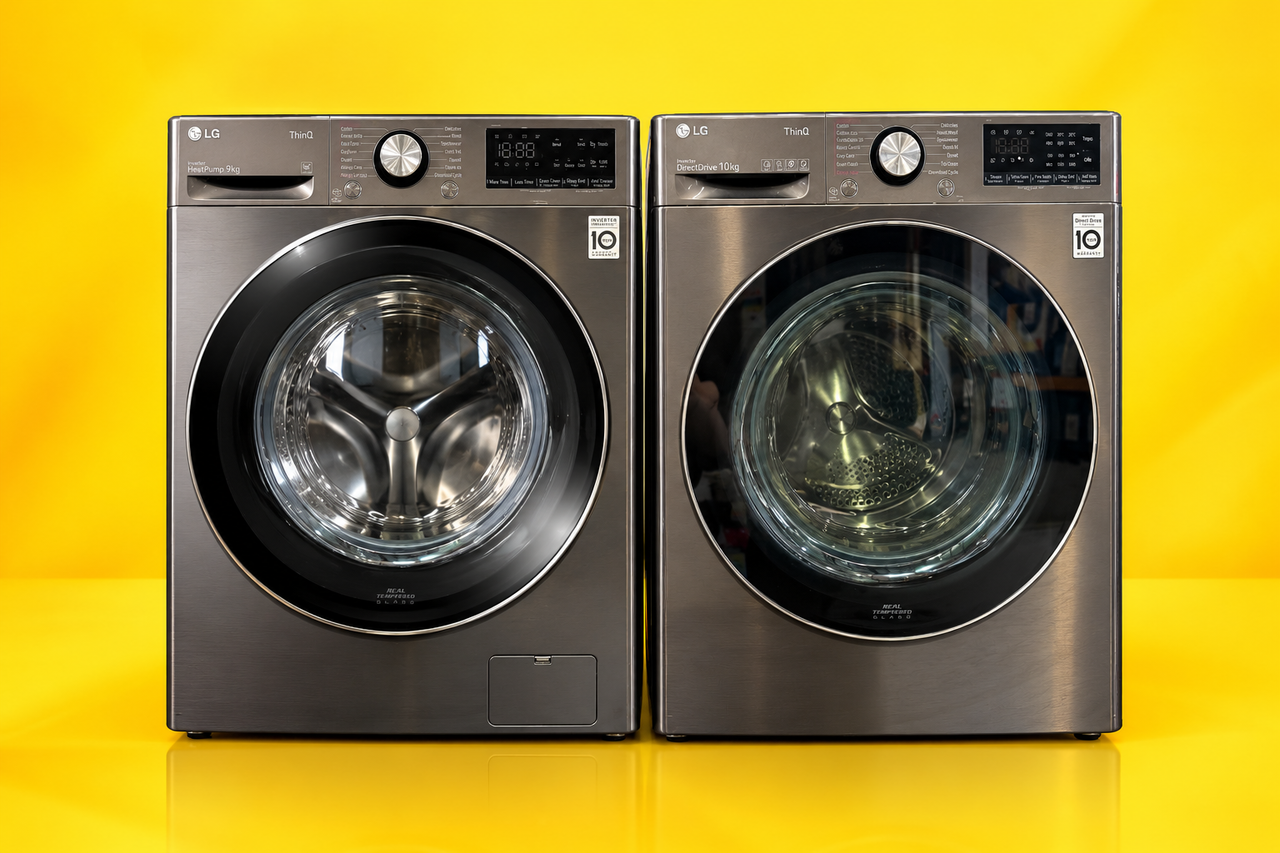 Laundry Package/Factory second LG 10kg Front Load Washer & LG 9kg Heat Pump Dryer – WV9-1410B | Dryer: DVH9-09B - Second Hand Appliances Geebung