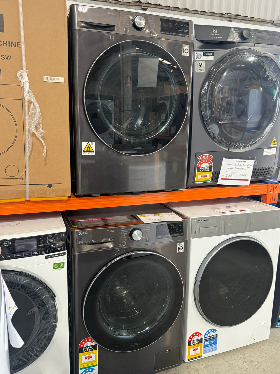 Laundry Package/Factory second LG 10kg Front Load Washer & LG 9kg Heat Pump Dryer – WV9-1410B | Dryer: DVH9-09B - Second Hand Appliances Geebung