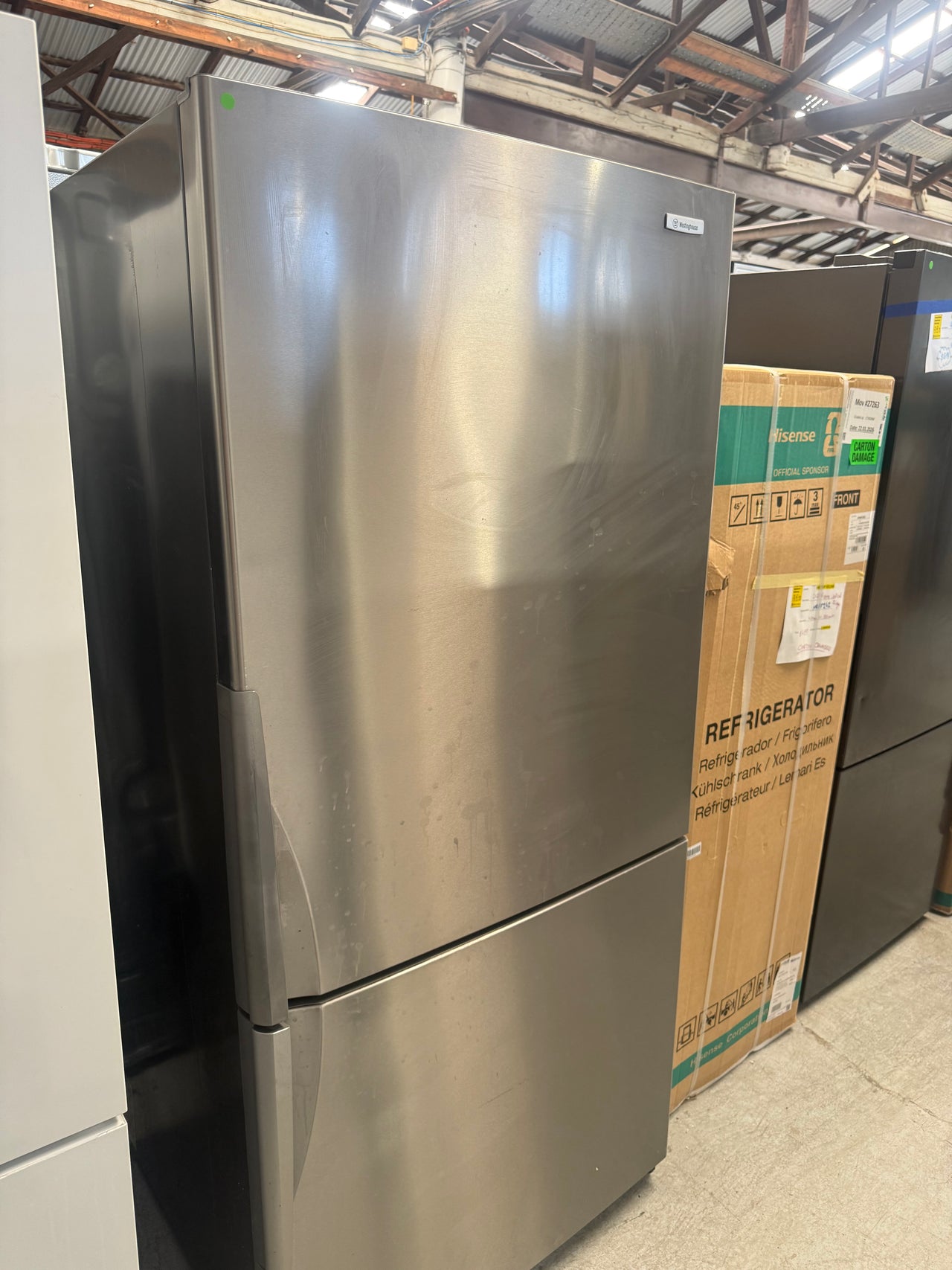 Second Hand Westinghouse 510L Bottom Mount Fridge – Stainless Steel (WBE5100SB-R) - Second Hand Appliances Geebung