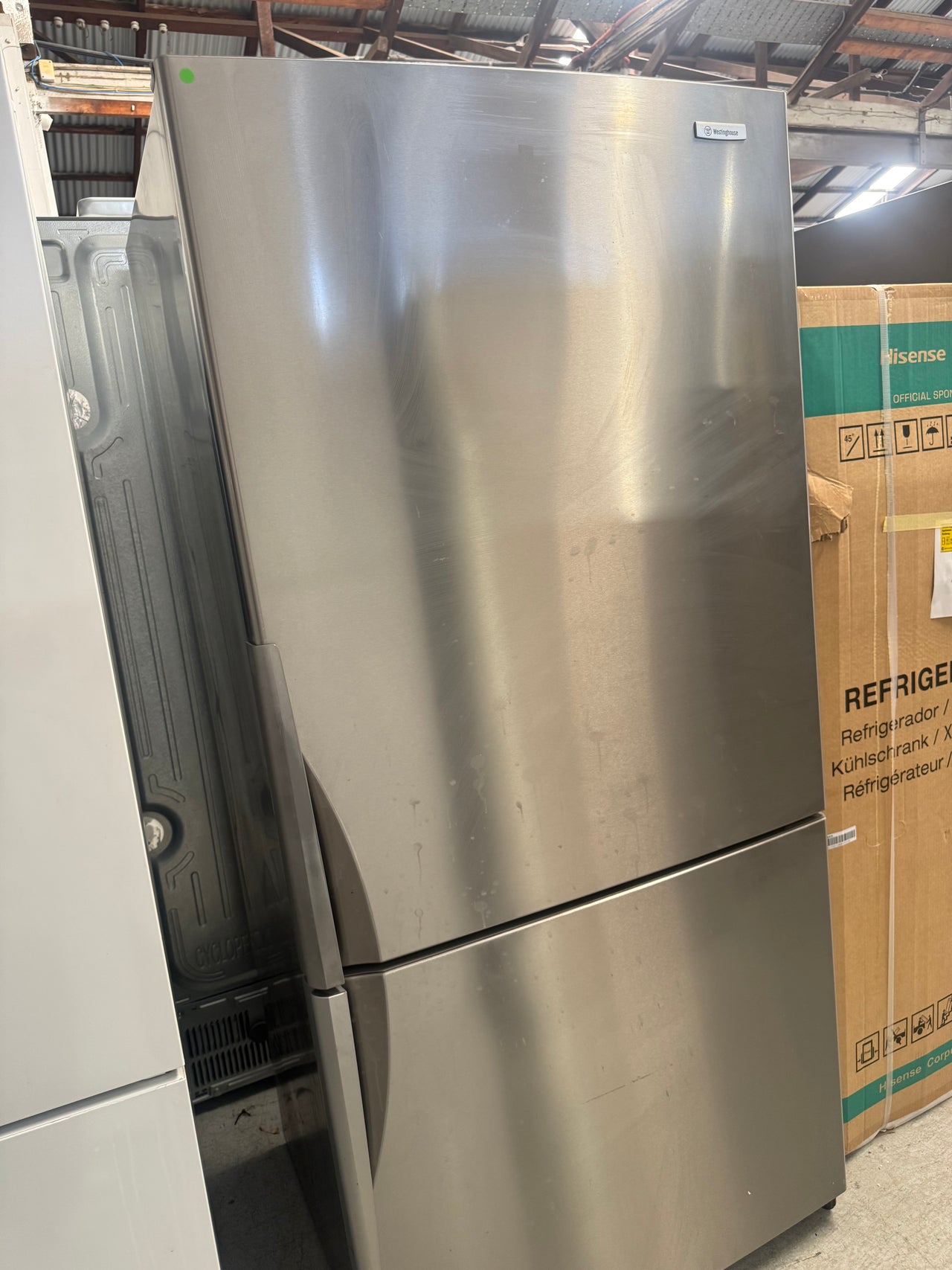 Second Hand Westinghouse 510L Bottom Mount Fridge – Stainless Steel (WBE5100SB-R) - Second Hand Appliances Geebung