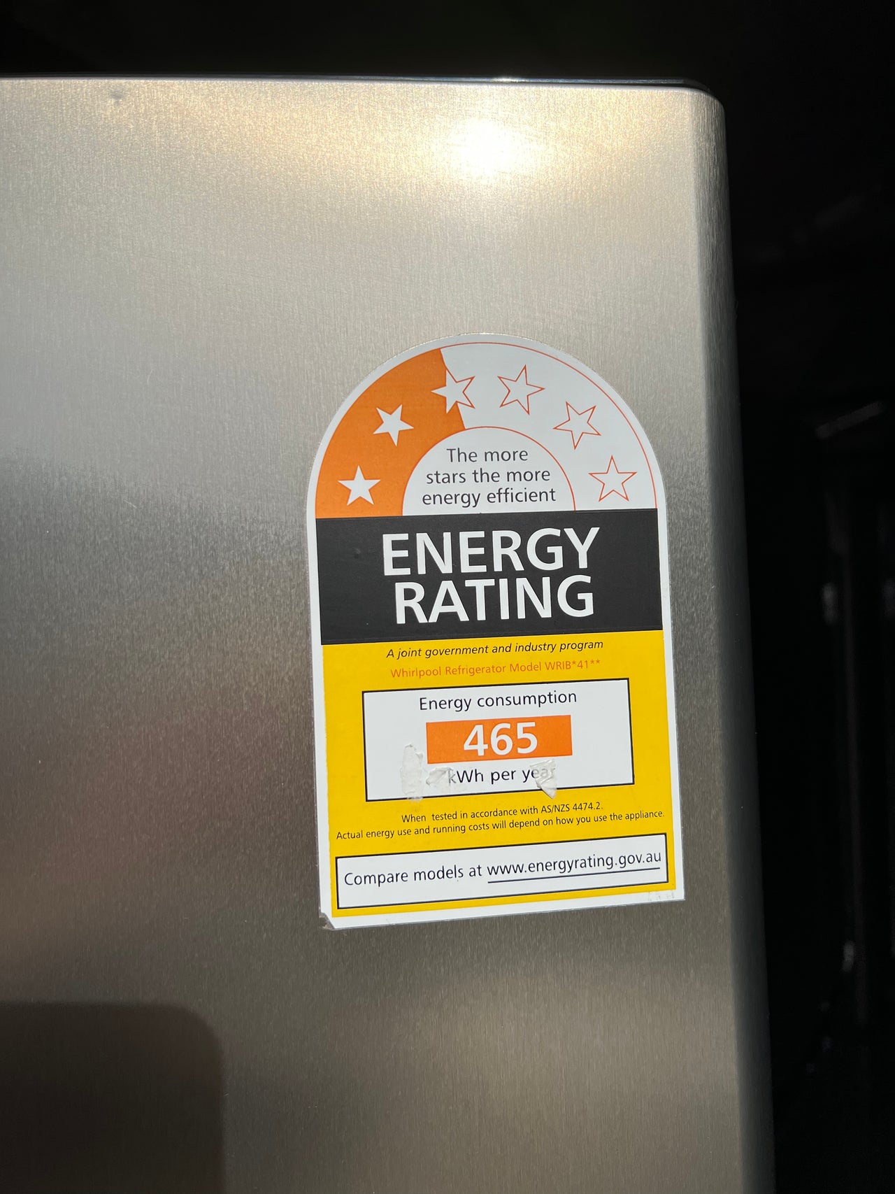 Second hand 410L Whirlpool Fridge WRIBP41MC - Second Hand Appliances Geebung