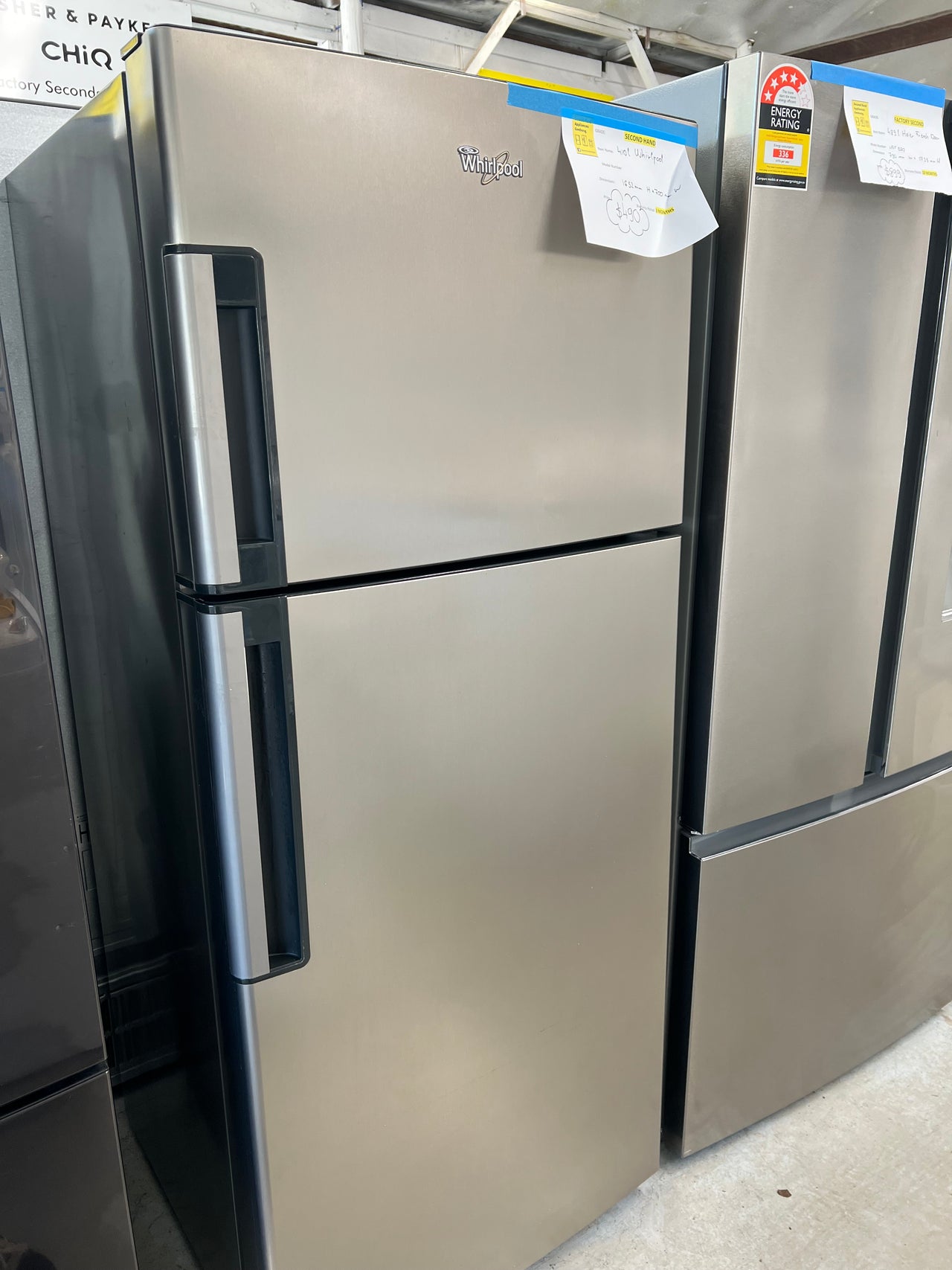 Second hand 410L Whirlpool Fridge WRIBP41MC - Second Hand Appliances Geebung