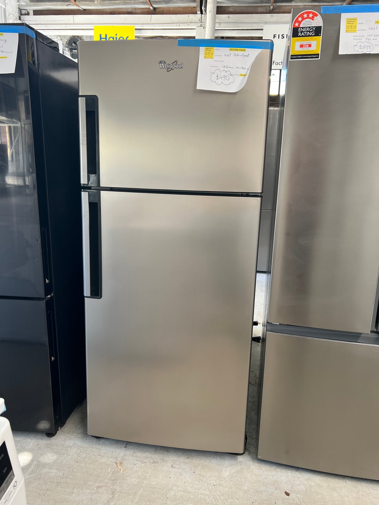 Second hand 410L Whirlpool Fridge WRIBP41MC - Second Hand Appliances Geebung