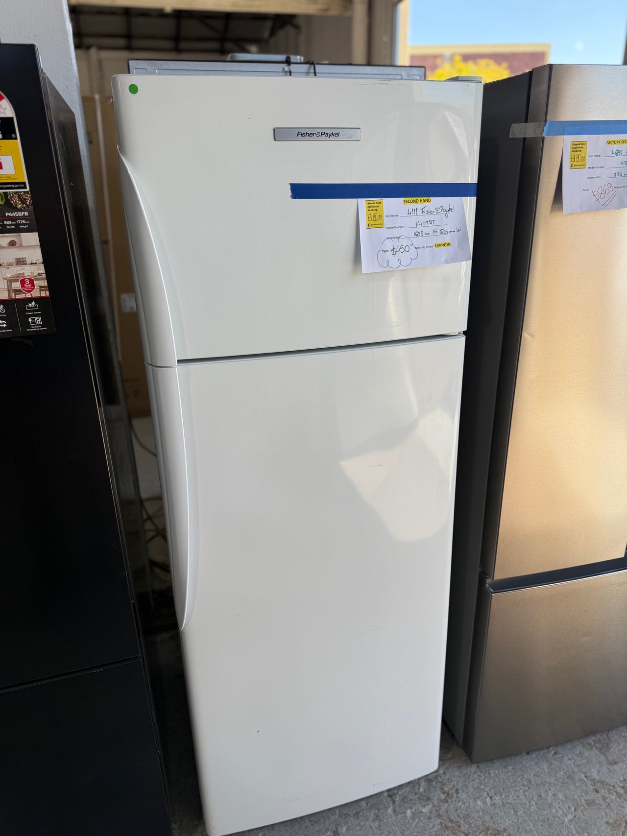Second hand 411L Fisher & Paykel Fridge Model: E411TRT2 - Second Hand Appliances Geebung