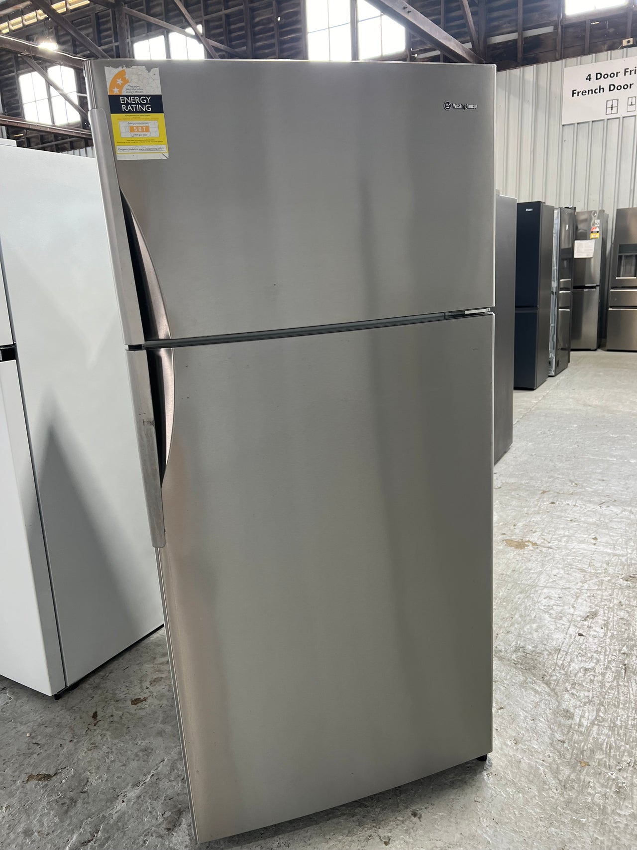 Second hand 520L Westinghouse Top Mount Fridge WTE5200SB - Second Hand Appliances Geebung