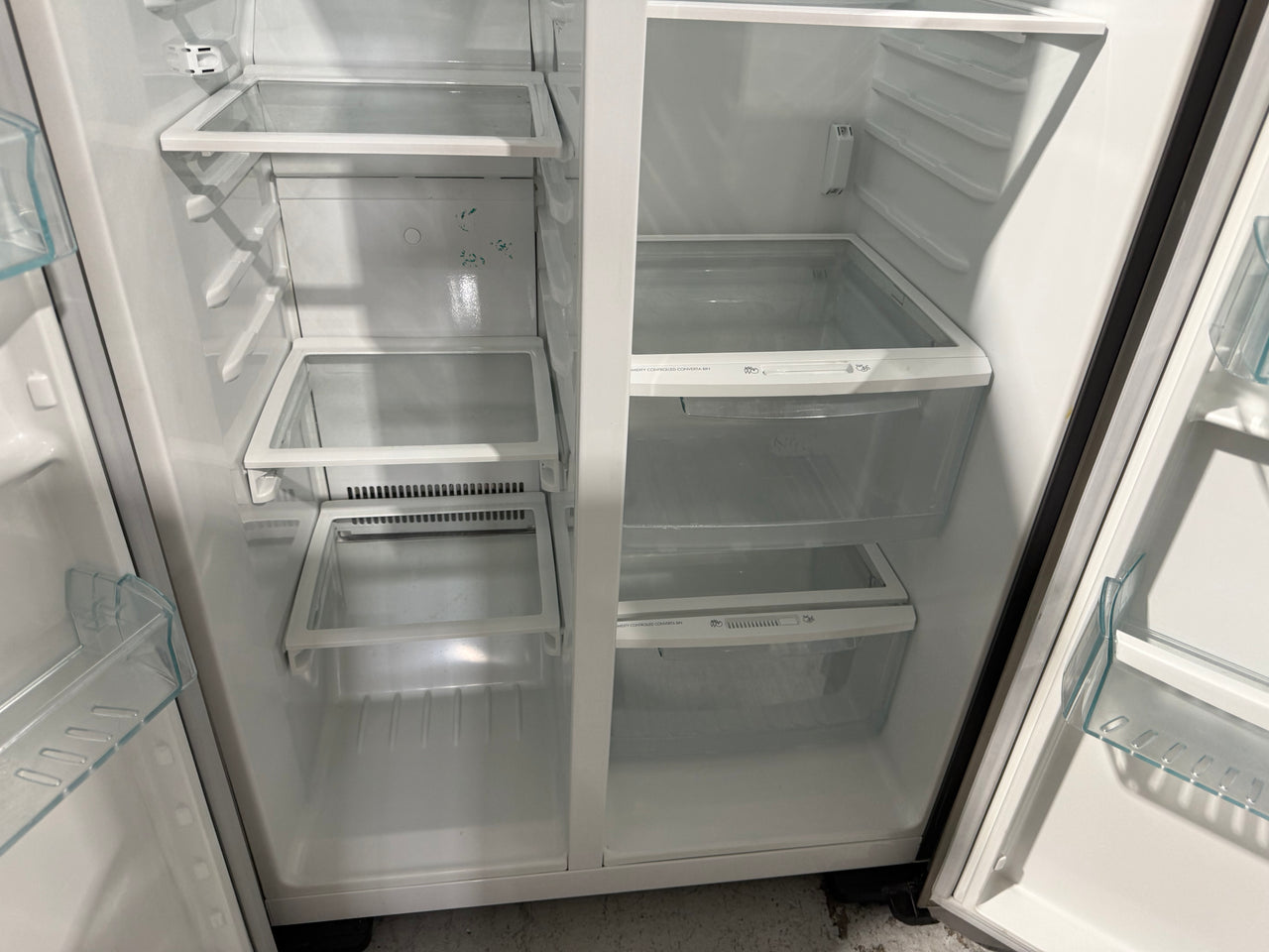 Second hand 606L Westinghouse Side By Side Fridge Model: WSE6100SA - Second Hand Appliances Geebung