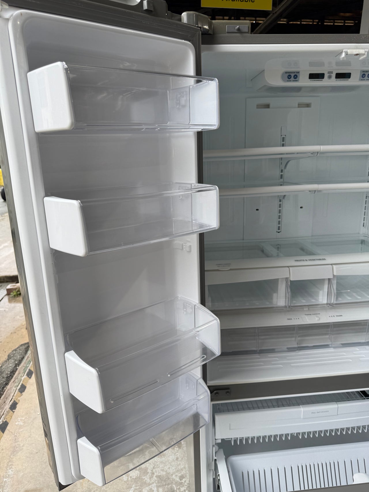 Second hand 622 litre Stainless Steel French Door Fridge with Slide 'n' Glide Drawer GR-B218STS - Second Hand Appliances Geebung