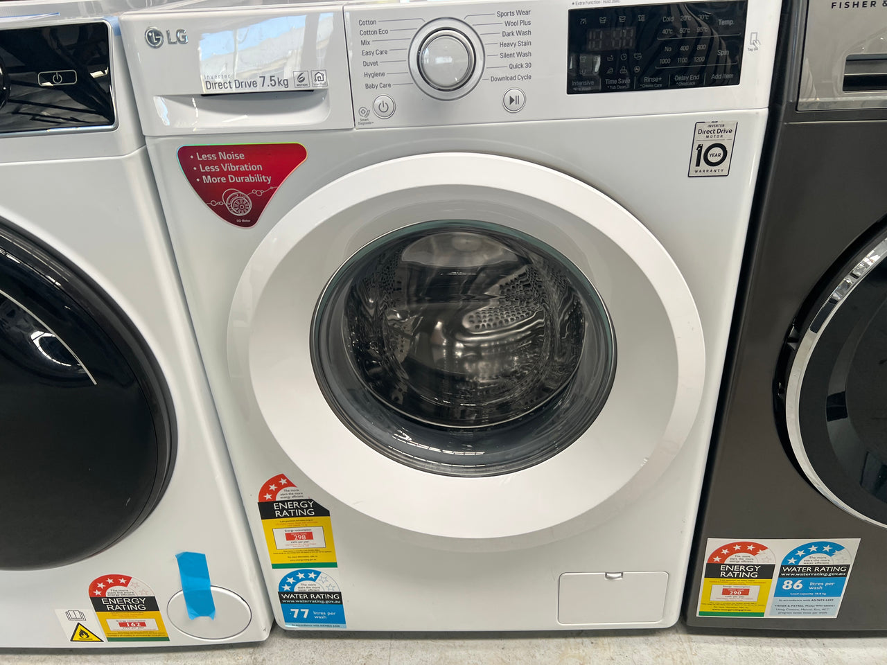 Second hand 7.5kg Front Loader Washing Machine with 6 Motion Direct Drive WD1275TC5W - Second Hand Appliances Geebung