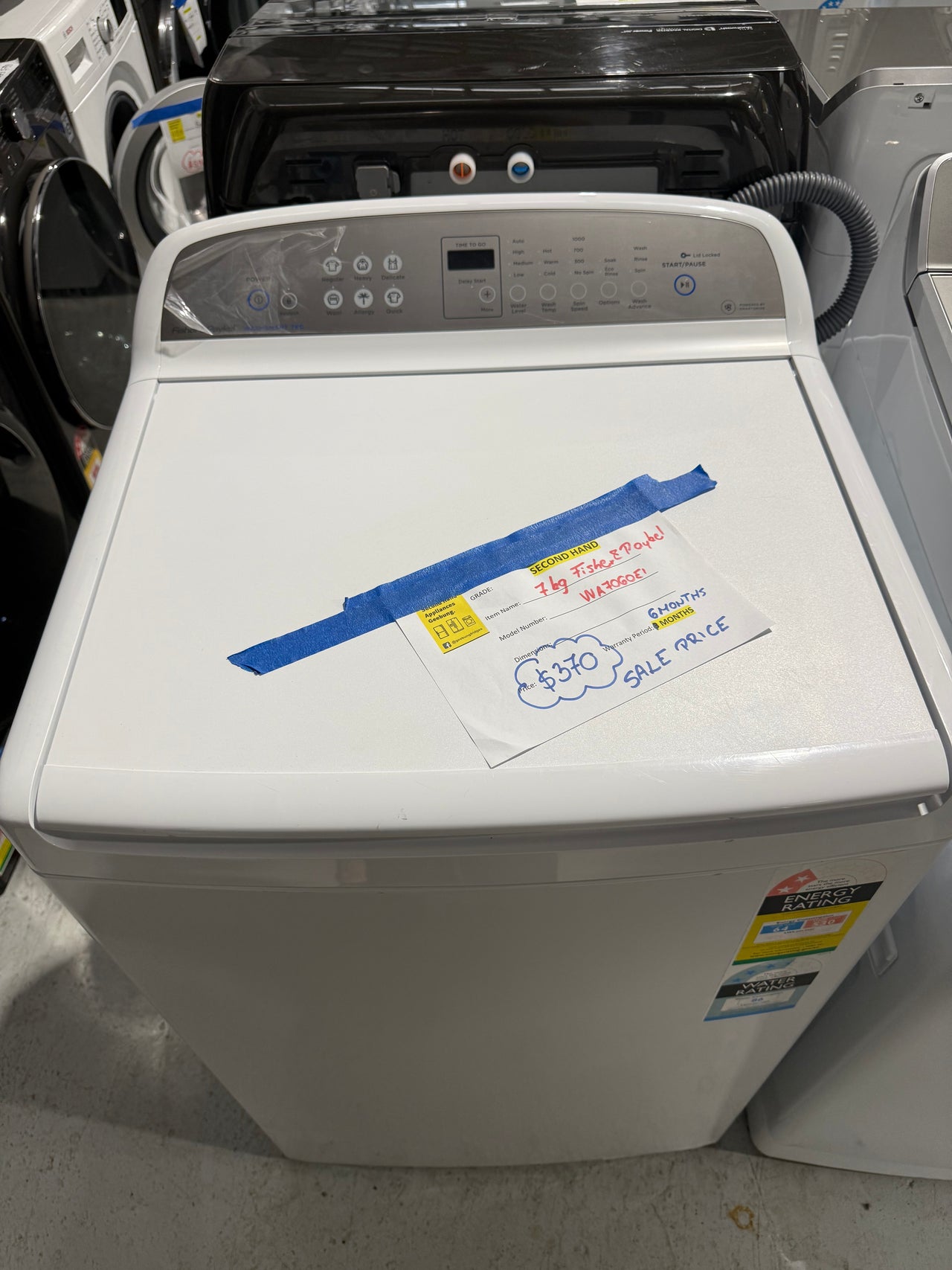 Second hand 7kg Fisher&Paykel top loader  Model: WA7060G1 - Second Hand Appliances Geebung