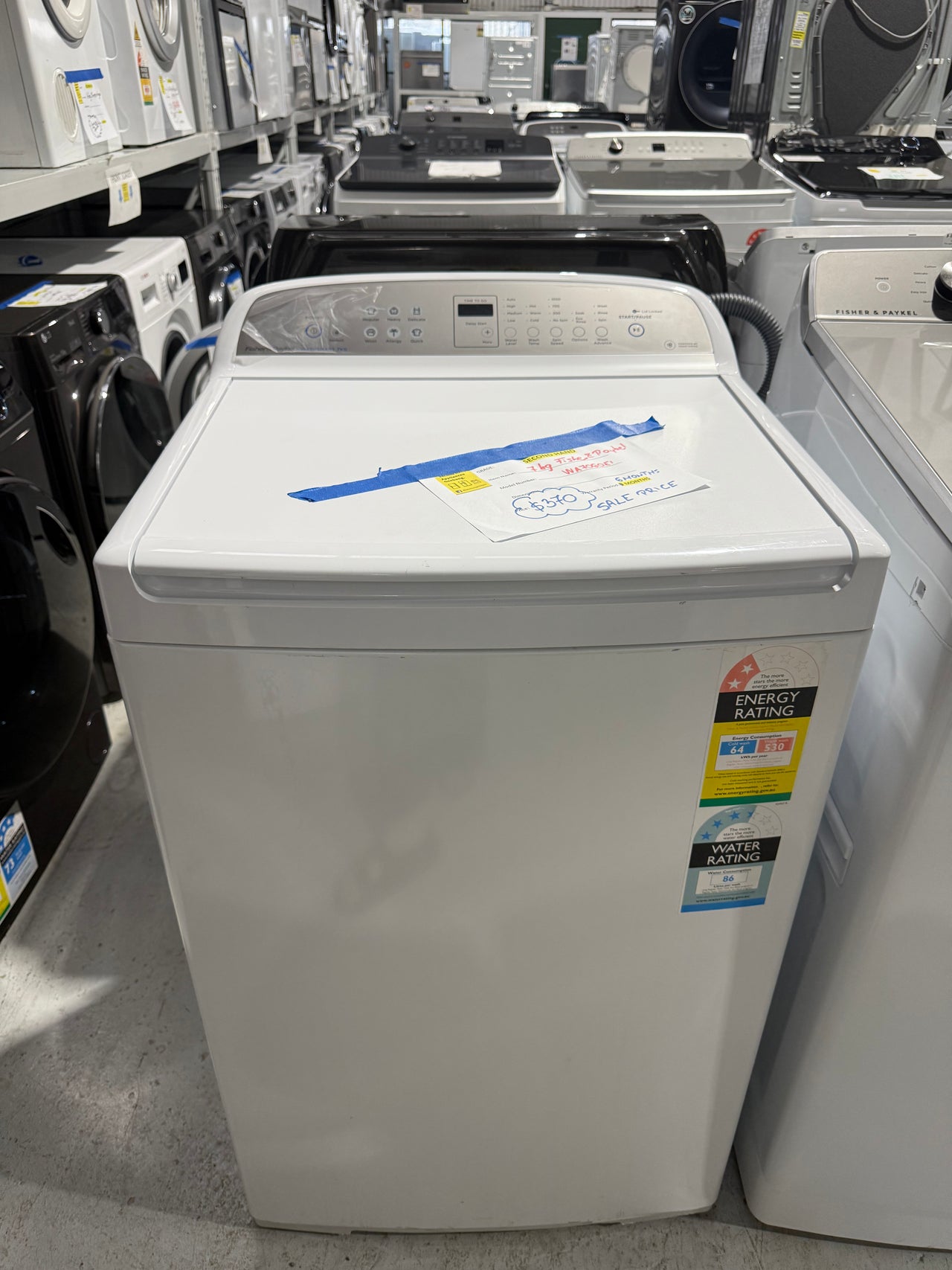 Second hand 7kg Fisher&Paykel top loader  Model: WA7060G1 - Second Hand Appliances Geebung