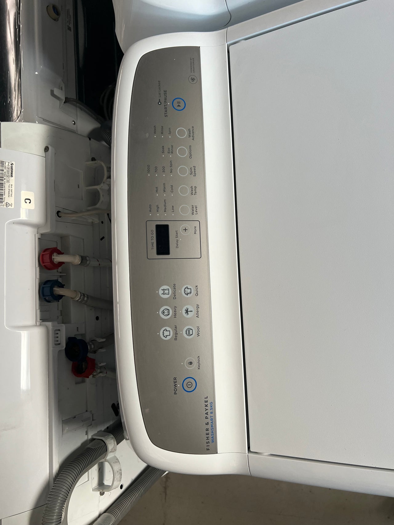 Second hand 8,5 kg Fisher&Paykel Top Loader washing machine  Model: WA8560G1 - Second Hand Appliances Geebung