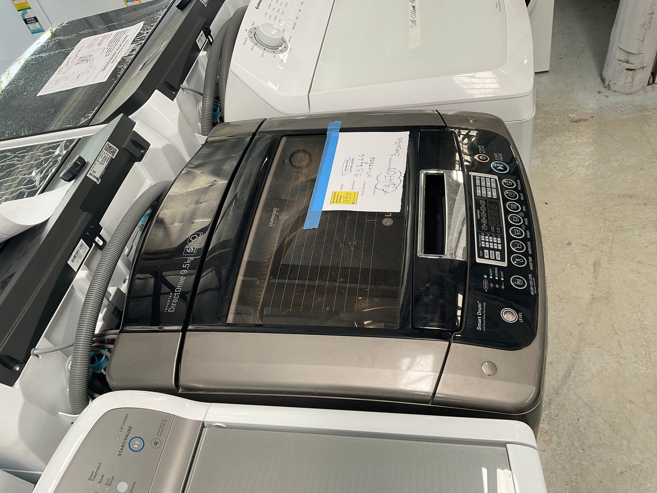 Second hand 9.5kg Inverter Direct Drive Top Load Washer WT-H9556 - Second Hand Appliances Geebung