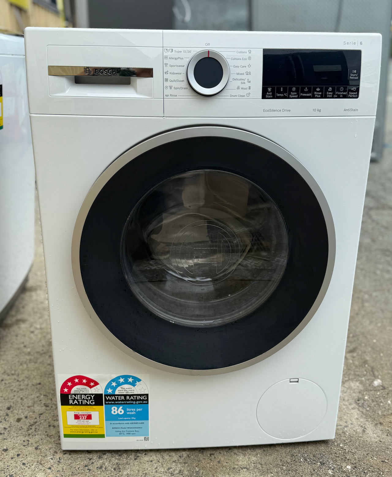 Second hand Bosch 10kg Front Load Washer Model: WGA254U0AU - Second Hand Appliances Geebung