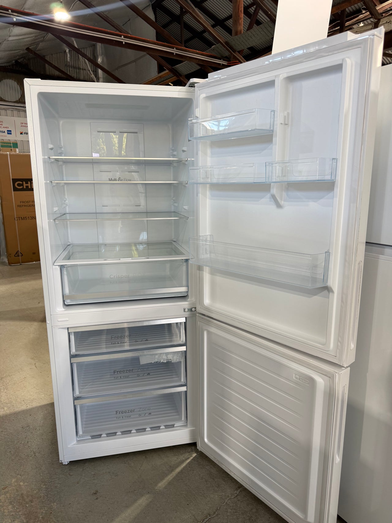 Second hand CHiQ 396L Bottom Mount Fridge – White | CBM396NW3 - Second Hand Appliances Geebung