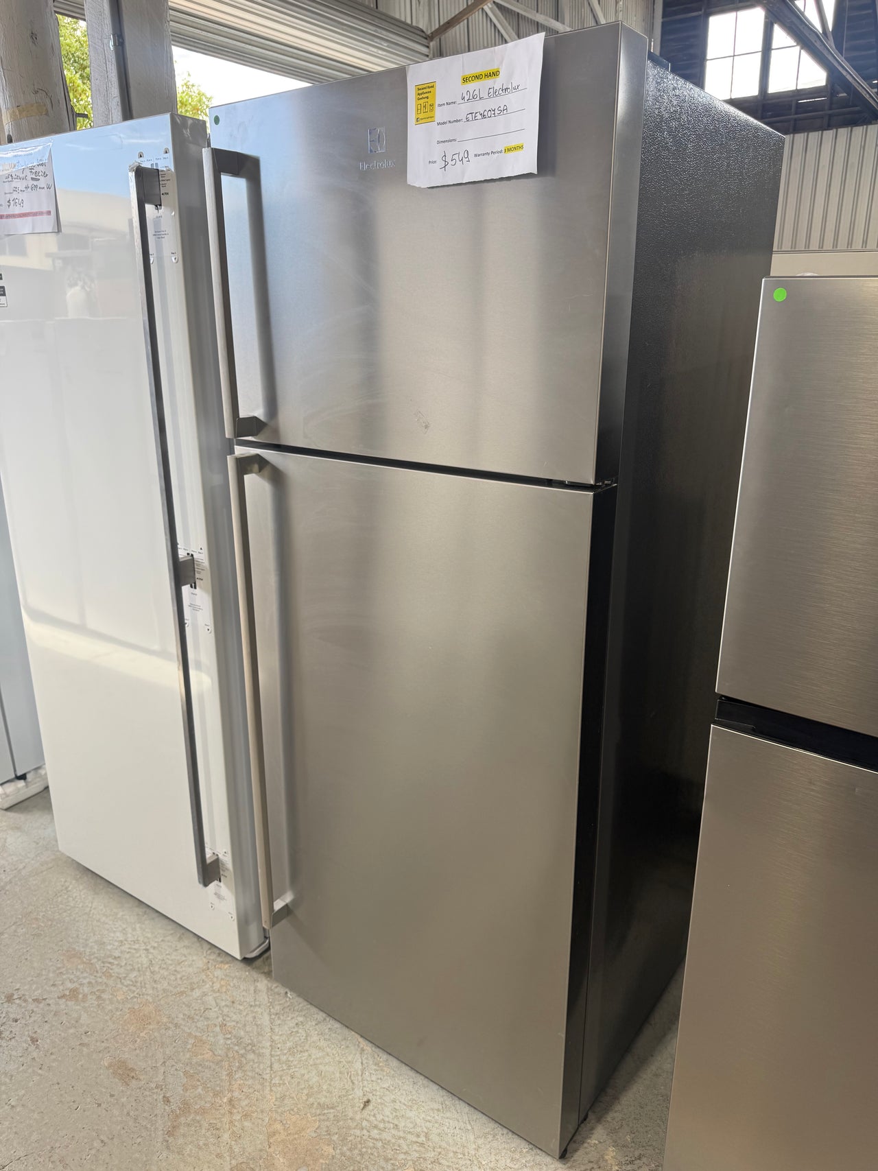 Second hand Electrolux 460L Top Mount Refrigerator – Natural Stainless Steel | ETE4607SA - Second Hand Appliances Geebung