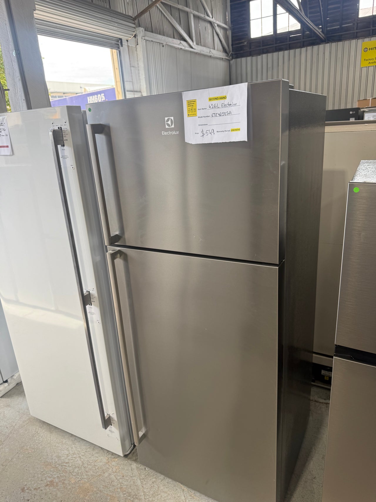 Second hand Electrolux 460L Top Mount Refrigerator – Natural Stainless Steel | ETE4607SA - Second Hand Appliances Geebung