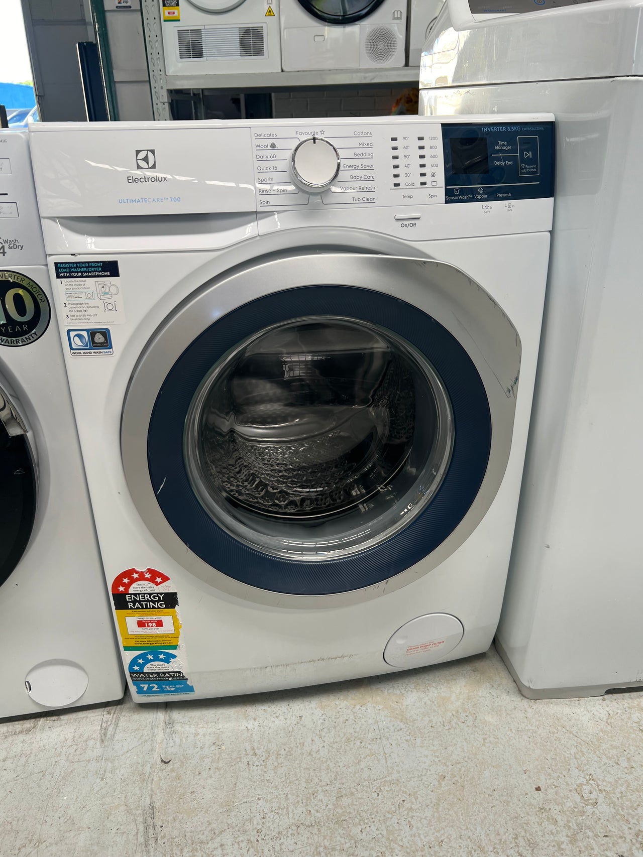 Second hand Electrolux 8.5 Kg Front Load Washing Machine EWF8524CDWA - Second Hand Appliances Geebung