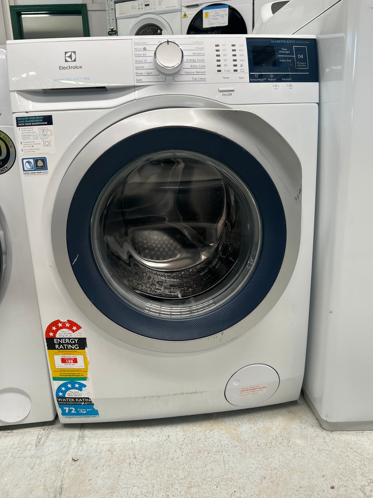 Second hand Electrolux 8.5 Kg Front Load Washing Machine EWF8524CDWA - Second Hand Appliances Geebung