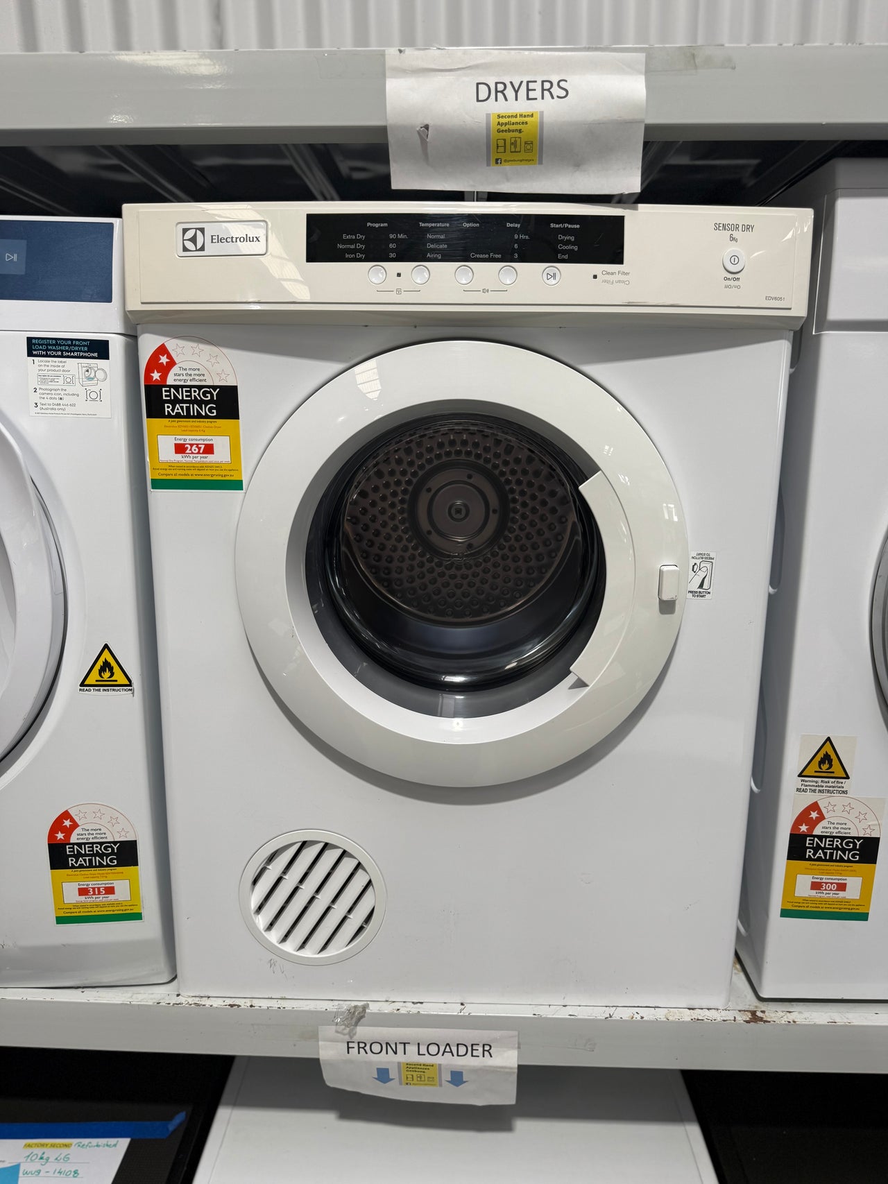 Second hand Electrolux EDV6051 6kg Vented Dryer - Second Hand Appliances Geebung