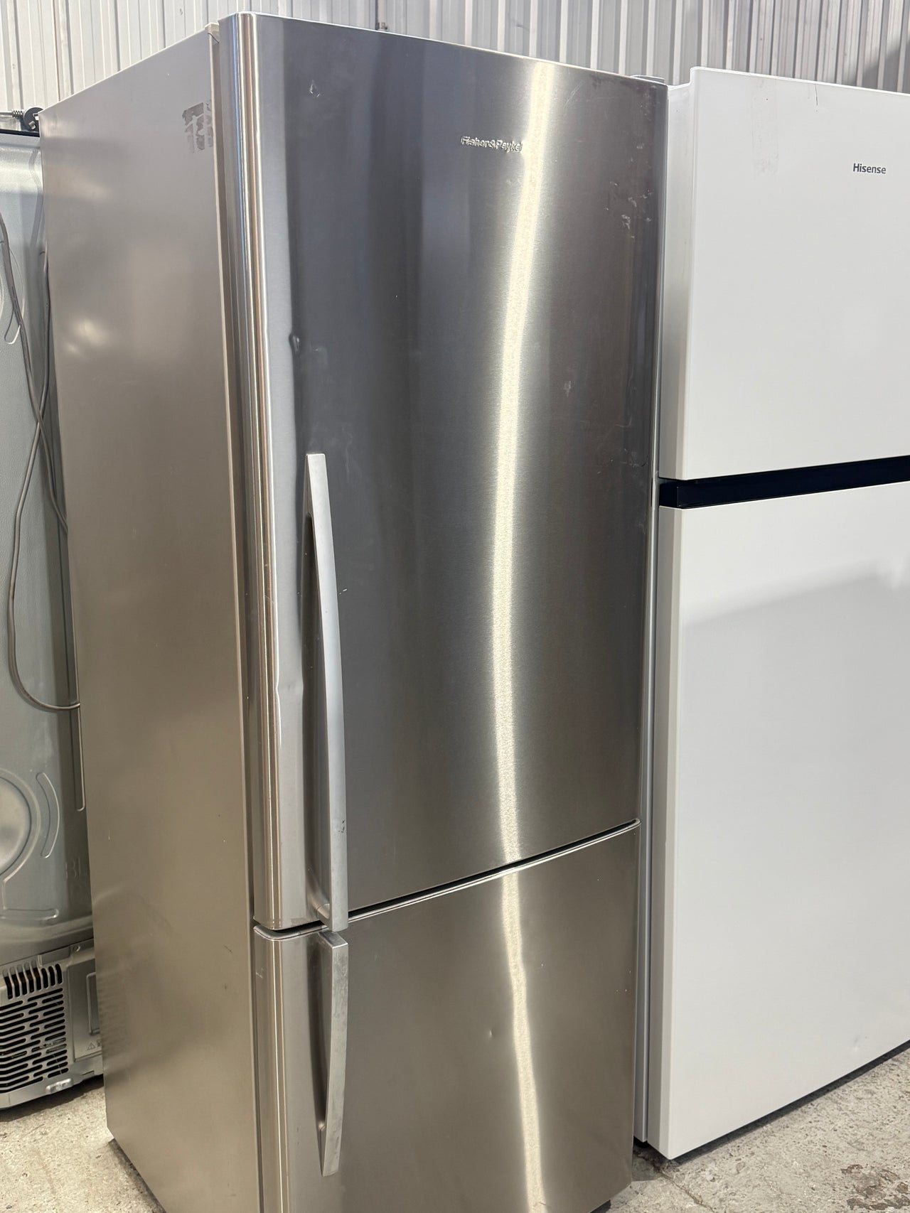 Second hand Fisher&Paykel 403l bottom mounted fridge freezer E402BRX4 - Second Hand Appliances Geebung