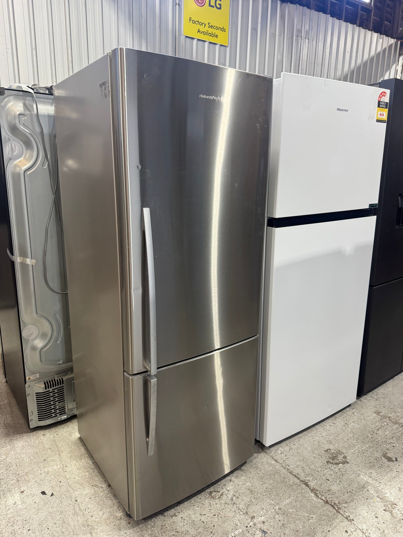 Second hand Fisher&Paykel 403l bottom mounted fridge freezer E402BRX4 - Second Hand Appliances Geebung