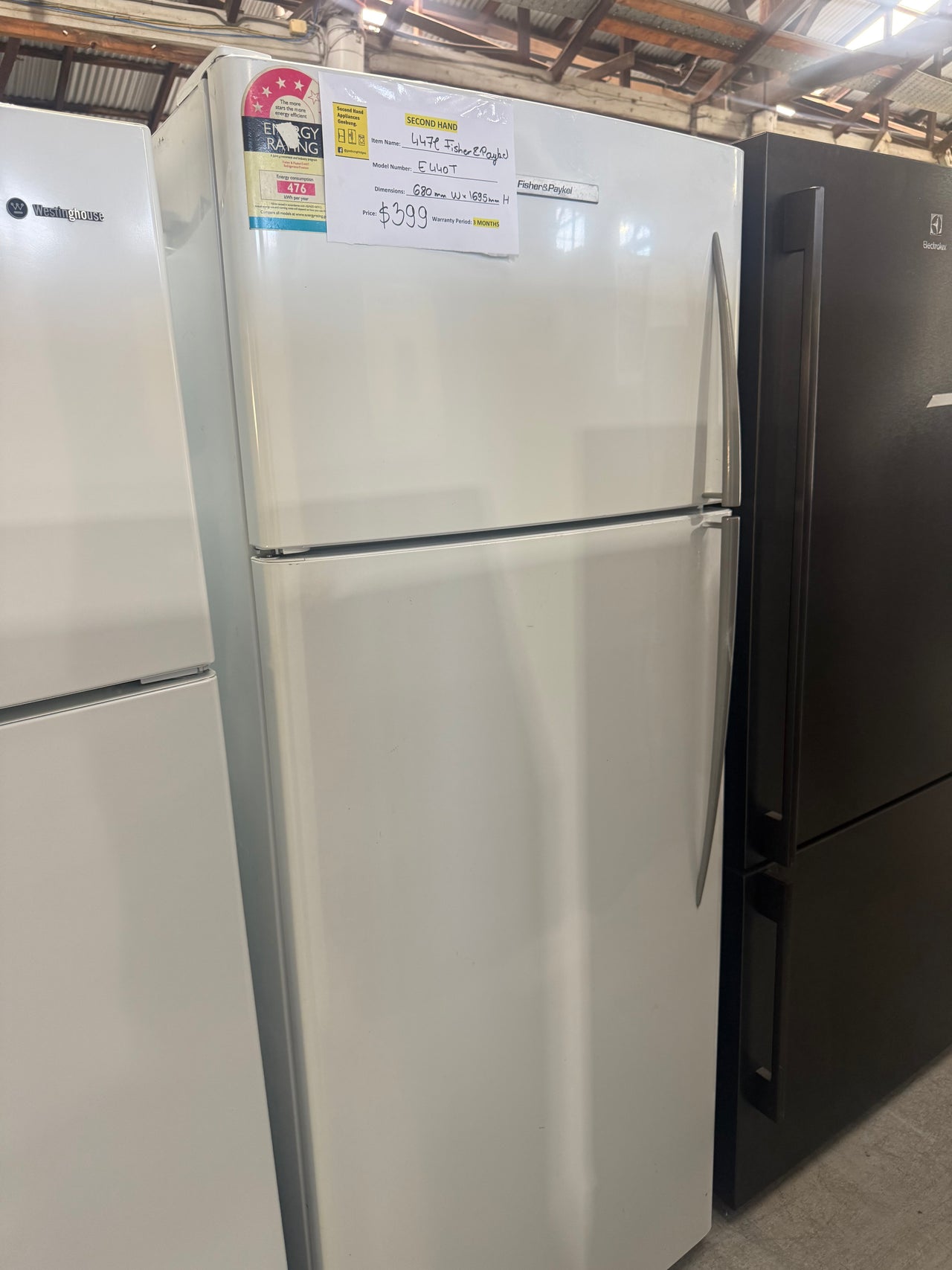 Second hand Fisher & Paykel 447L ActiveSmart™ Top Mount Refrigerator – Stainless Steel - Second Hand Appliances Geebung