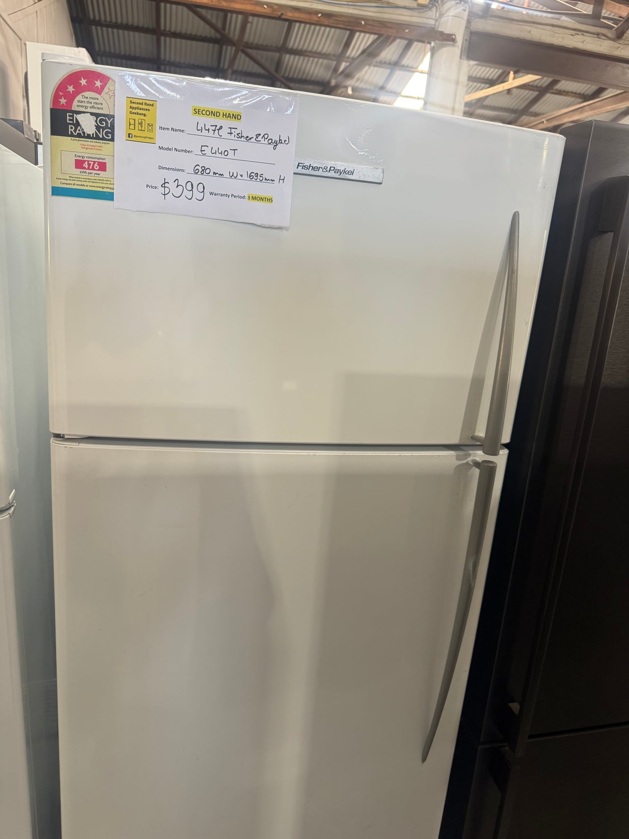 Second hand Fisher & Paykel 447L ActiveSmart™ Top Mount Refrigerator – Stainless Steel - Second Hand Appliances Geebung