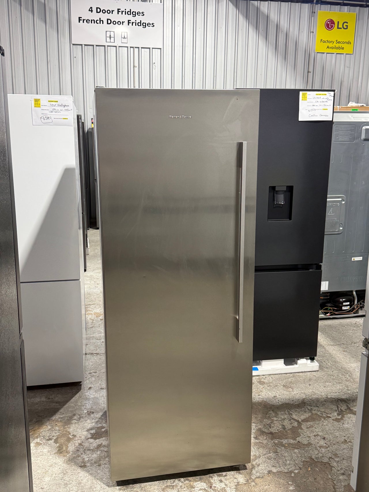 Second hand Fisher & Paykel 451L Upright Fridge – E450LXFD1 - Second Hand Appliances Geebung