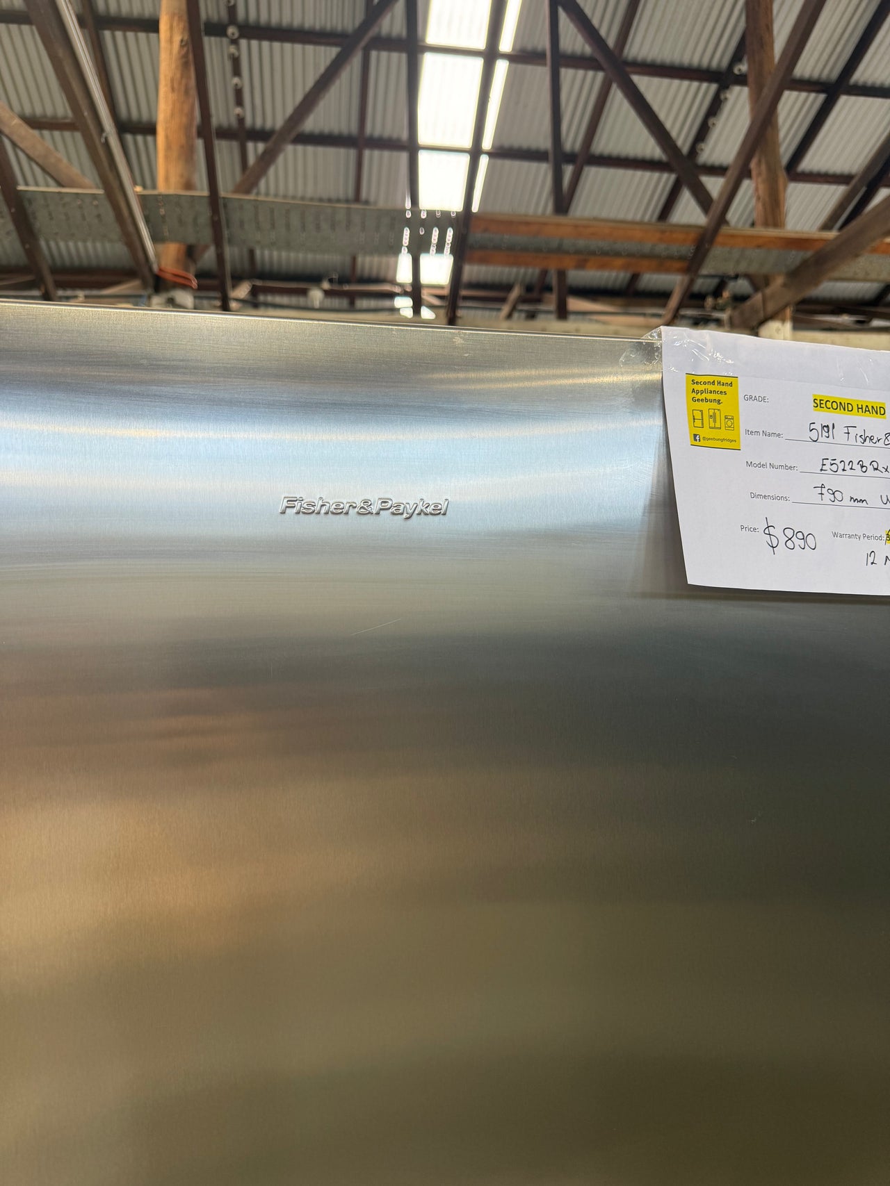 Second hand Fisher & Paykel 494L Bottom Mount Fridge – E522BRXFD5 - Second Hand Appliances Geebung