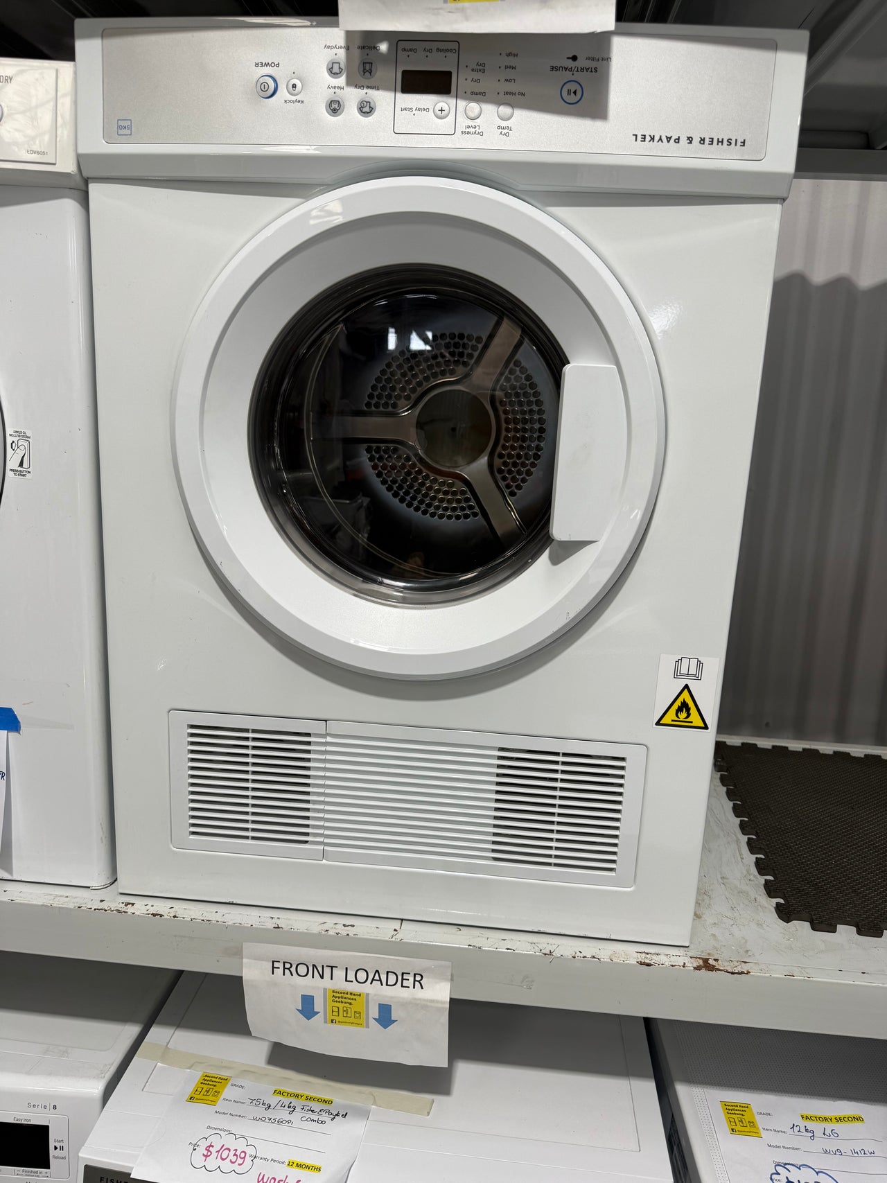 Second hand Fisher&Paykel 5kg Vented Dryer Model: DE5060M1 - Second Hand Appliances Geebung