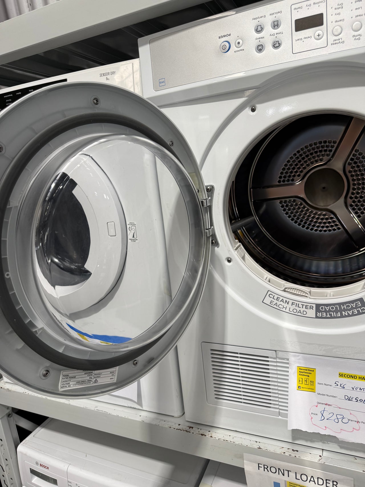 Second hand Fisher&Paykel 5kg Vented Dryer Model: DE5060M1 - Second Hand Appliances Geebung