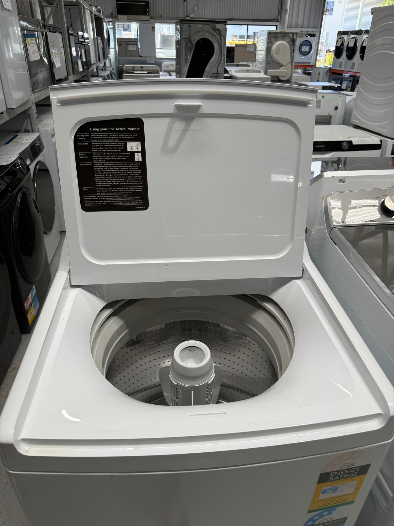 Second hand Fisher &Paykel 7.5 kg WashSmart Top Load Washing Machine ECO Model: WA7560E1 - Second Hand Appliances Geebung