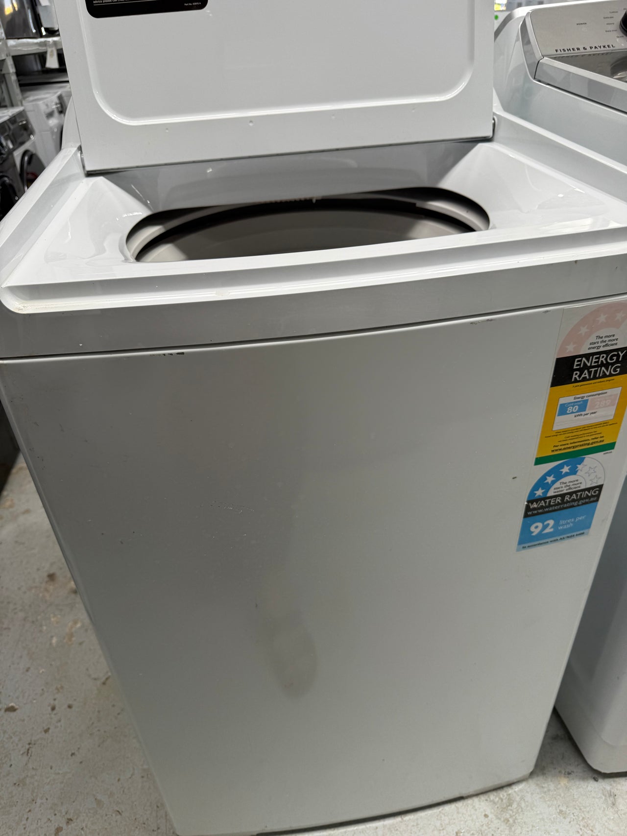 Second hand Fisher &Paykel 7.5 kg WashSmart Top Load Washing Machine ECO Model: WA7560E1 - Second Hand Appliances Geebung