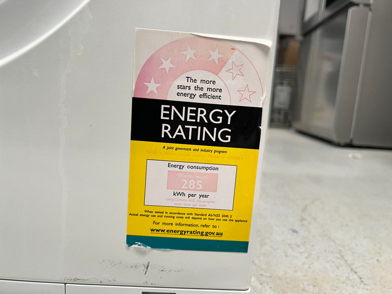 Second hand Fisher & Paykel 7.5kg Front Load Washing Machine Model:WH7560J1 - Second Hand Appliances Geebung