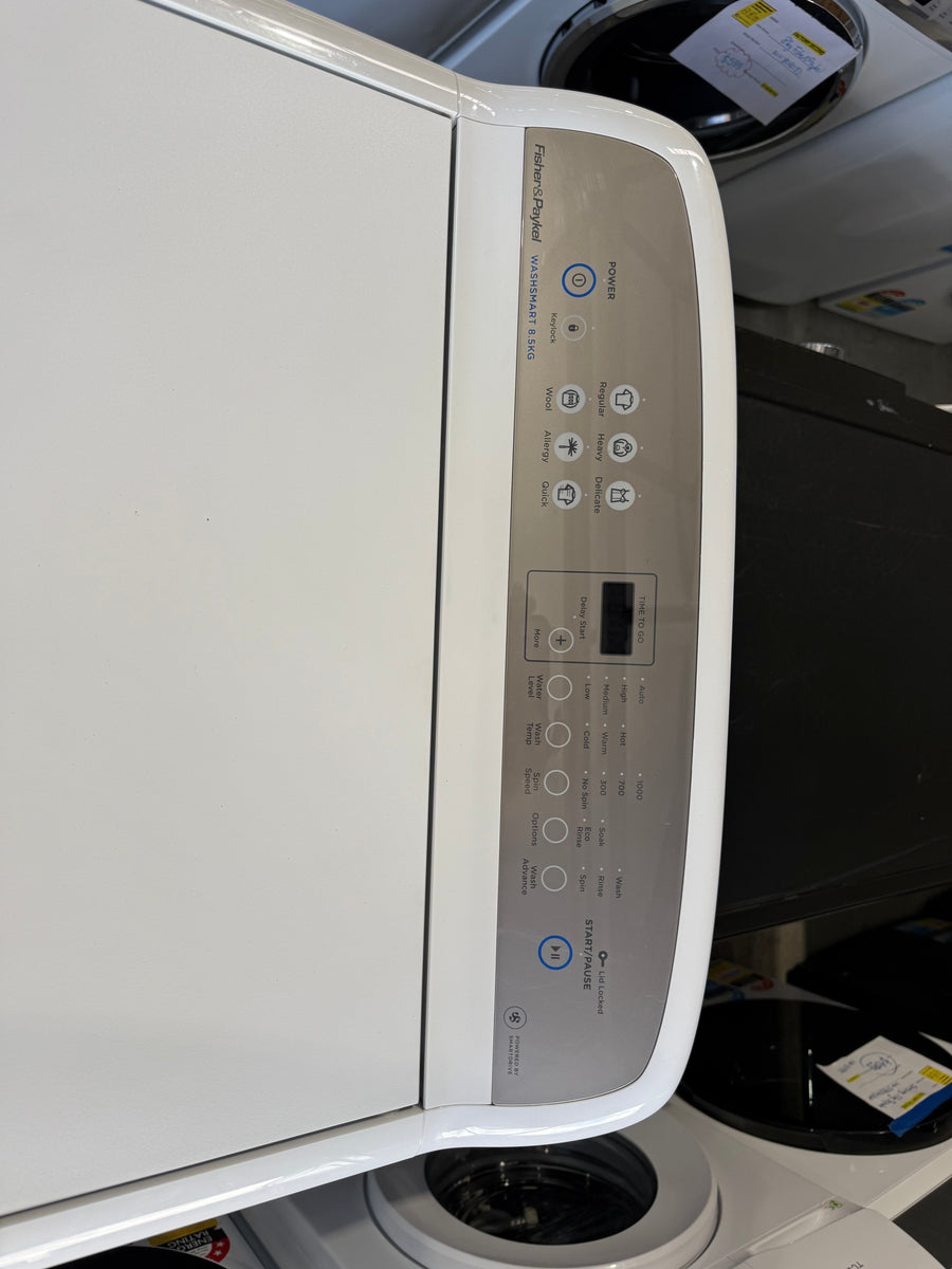 Second hand Fisher & Paykel 8.5kg Top Load Washing Machine – White WA8560G1 - Second Hand Appliances Geebung