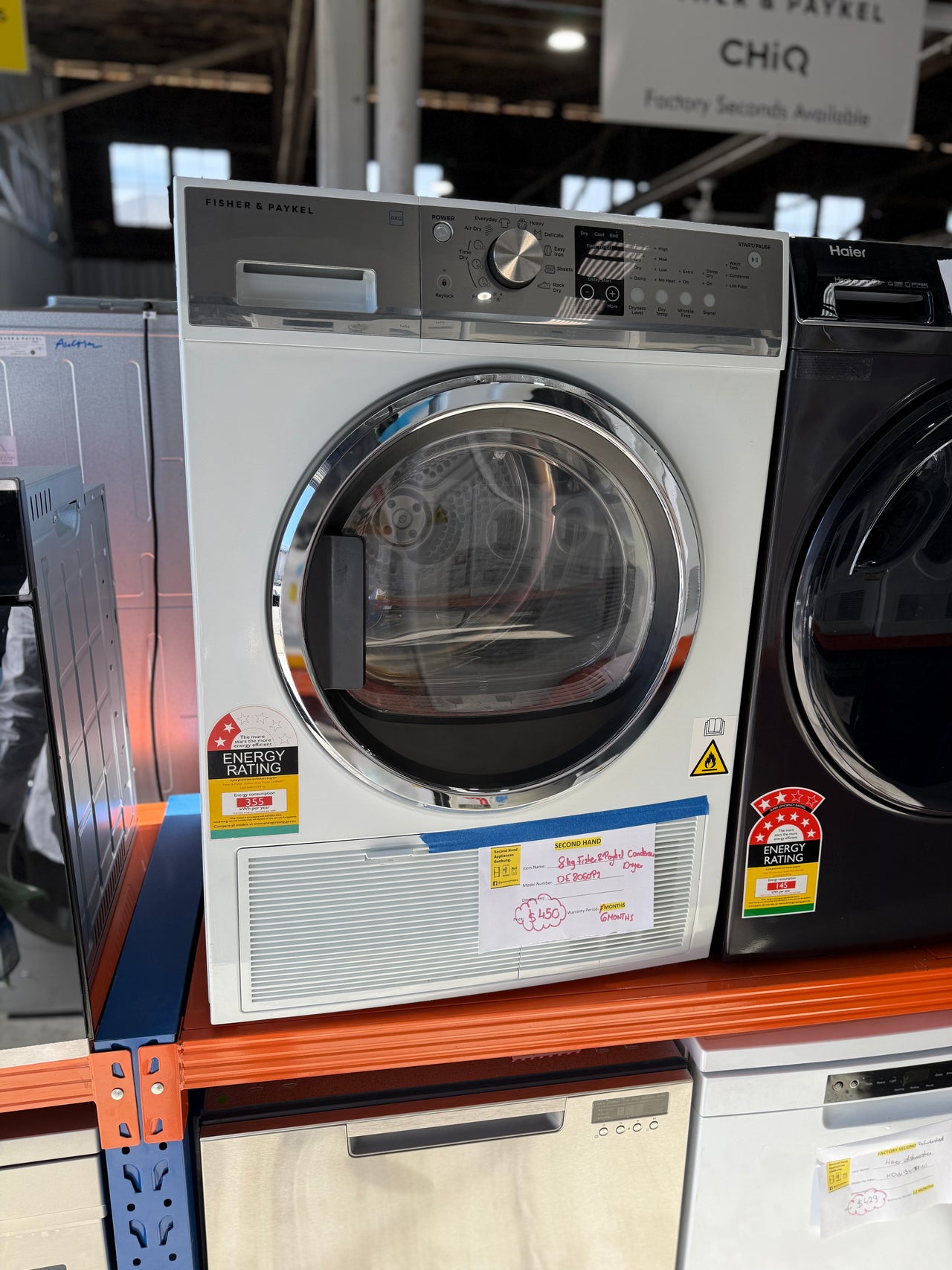 Second hand Fisher &Paykel 8kg Condenser Dryer DE8060P2 - Second Hand Appliances Geebung
