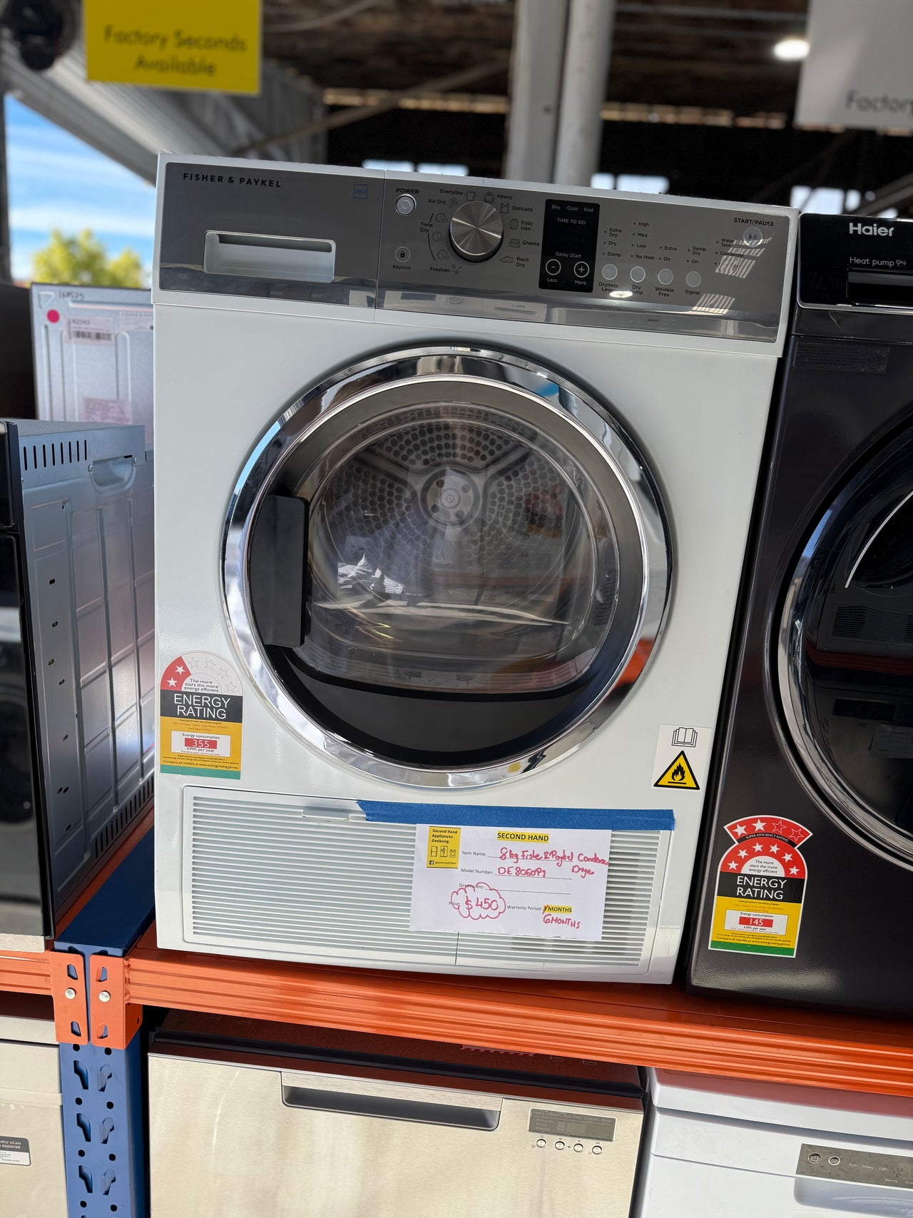 Second hand Fisher &Paykel 8kg Condenser Dryer DE8060P2 - Second Hand Appliances Geebung