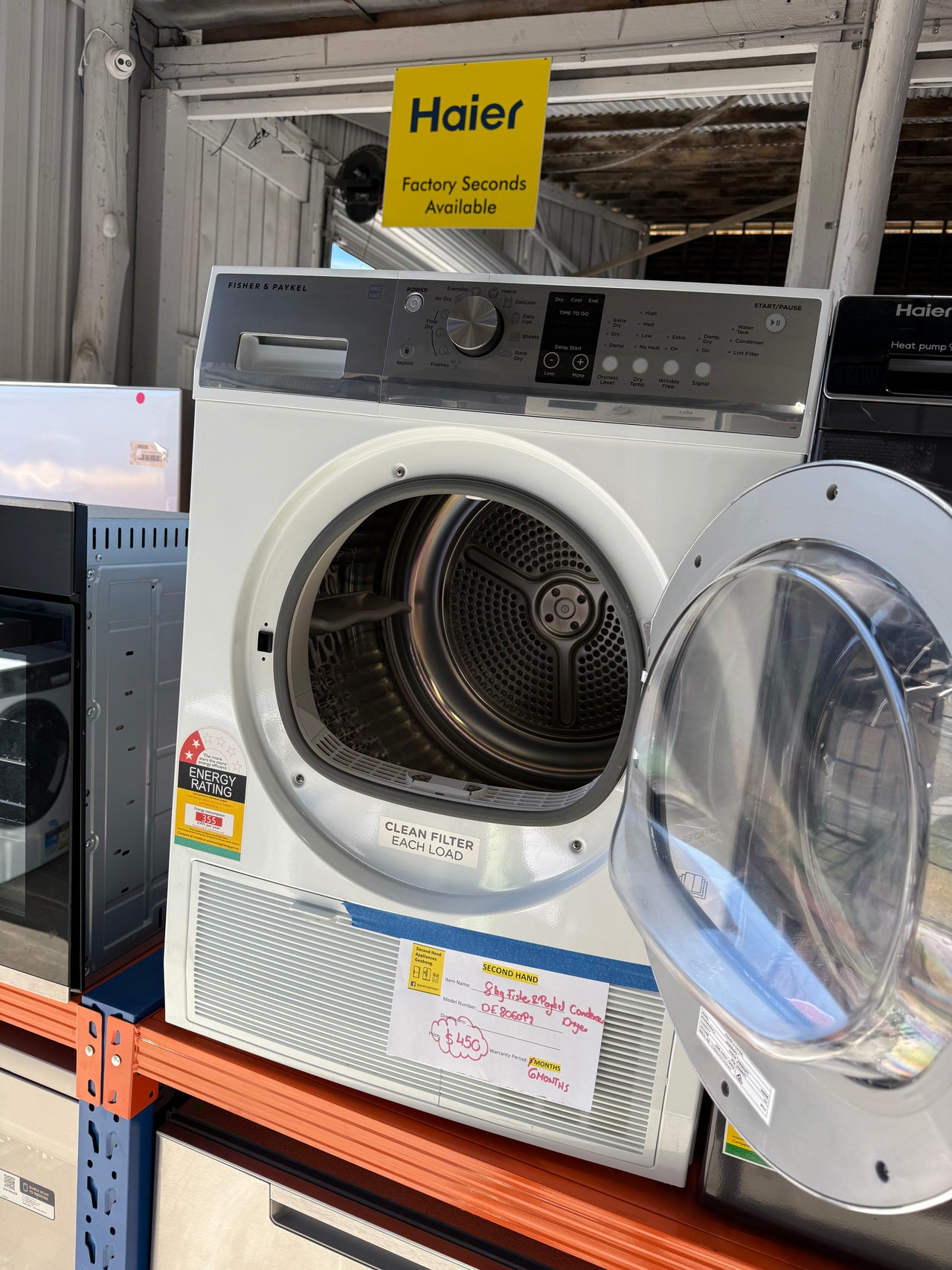 Second hand Fisher &Paykel 8kg Condenser Dryer DE8060P2 - Second Hand Appliances Geebung