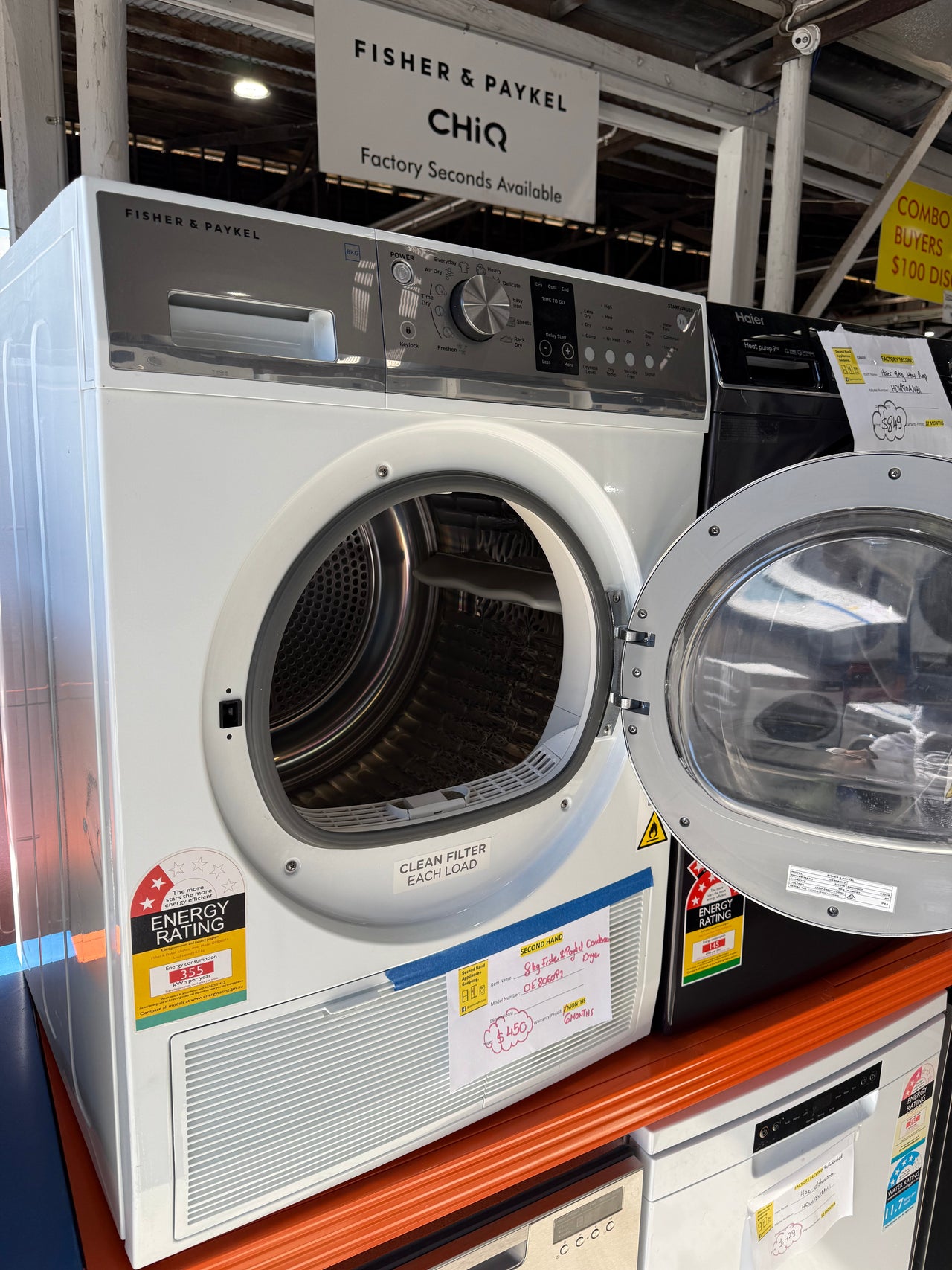 Second hand Fisher &Paykel 8kg Condenser Dryer DE8060P2 - Second Hand Appliances Geebung