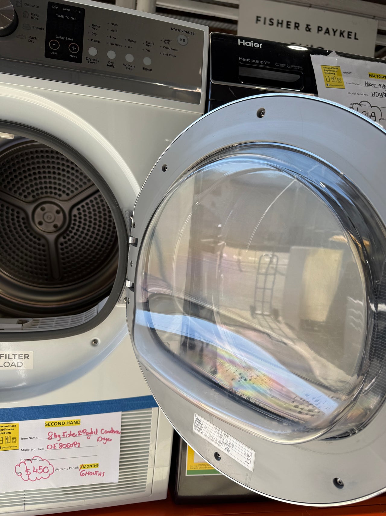 Second hand Fisher &Paykel 8kg Condenser Dryer DE8060P2 - Second Hand Appliances Geebung