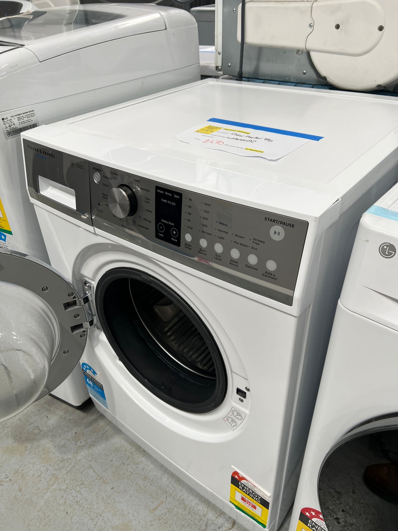 Second hand Fisher&Paykel 8kg Front Load Washing Machine Model: WH8060P2 - Second Hand Appliances Geebung