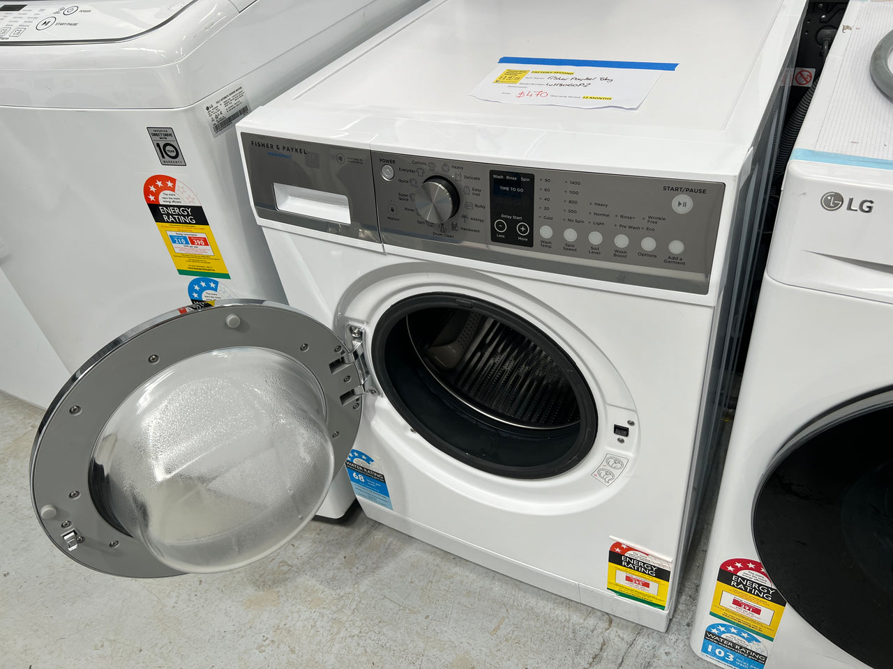 Second hand Fisher&Paykel 8kg Front Load Washing Machine Model: WH8060P2 - Second Hand Appliances Geebung
