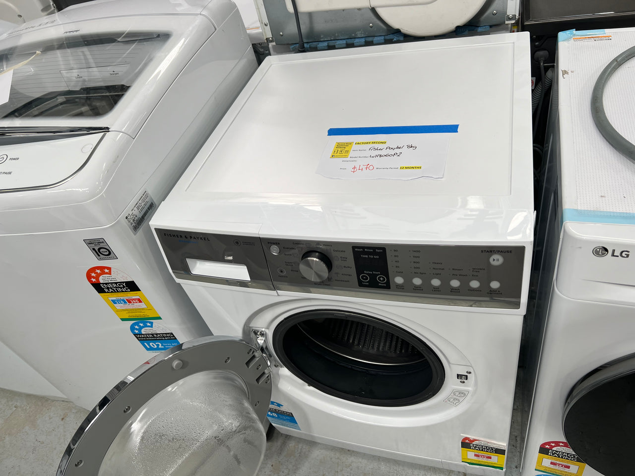 Second hand Fisher&Paykel 8kg Front Load Washing Machine Model: WH8060P2 - Second Hand Appliances Geebung